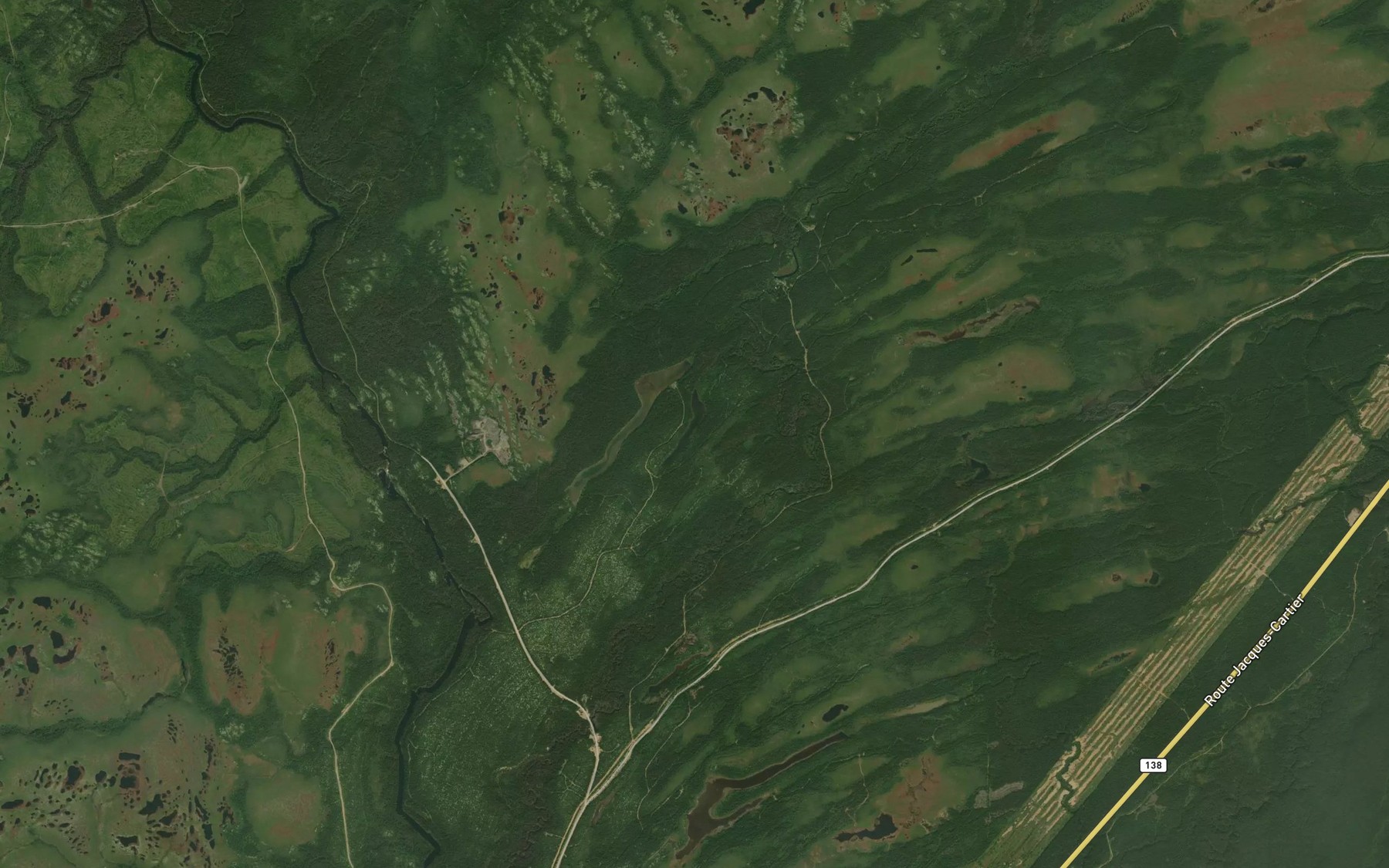 Satellite map of the Lac Bayou