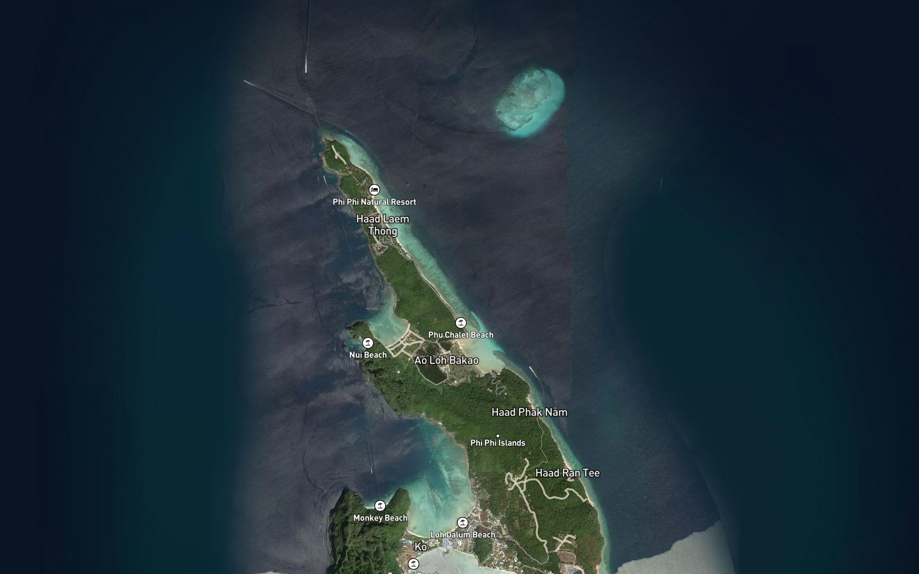 Satellite map of the Ao Lo Ba Kao