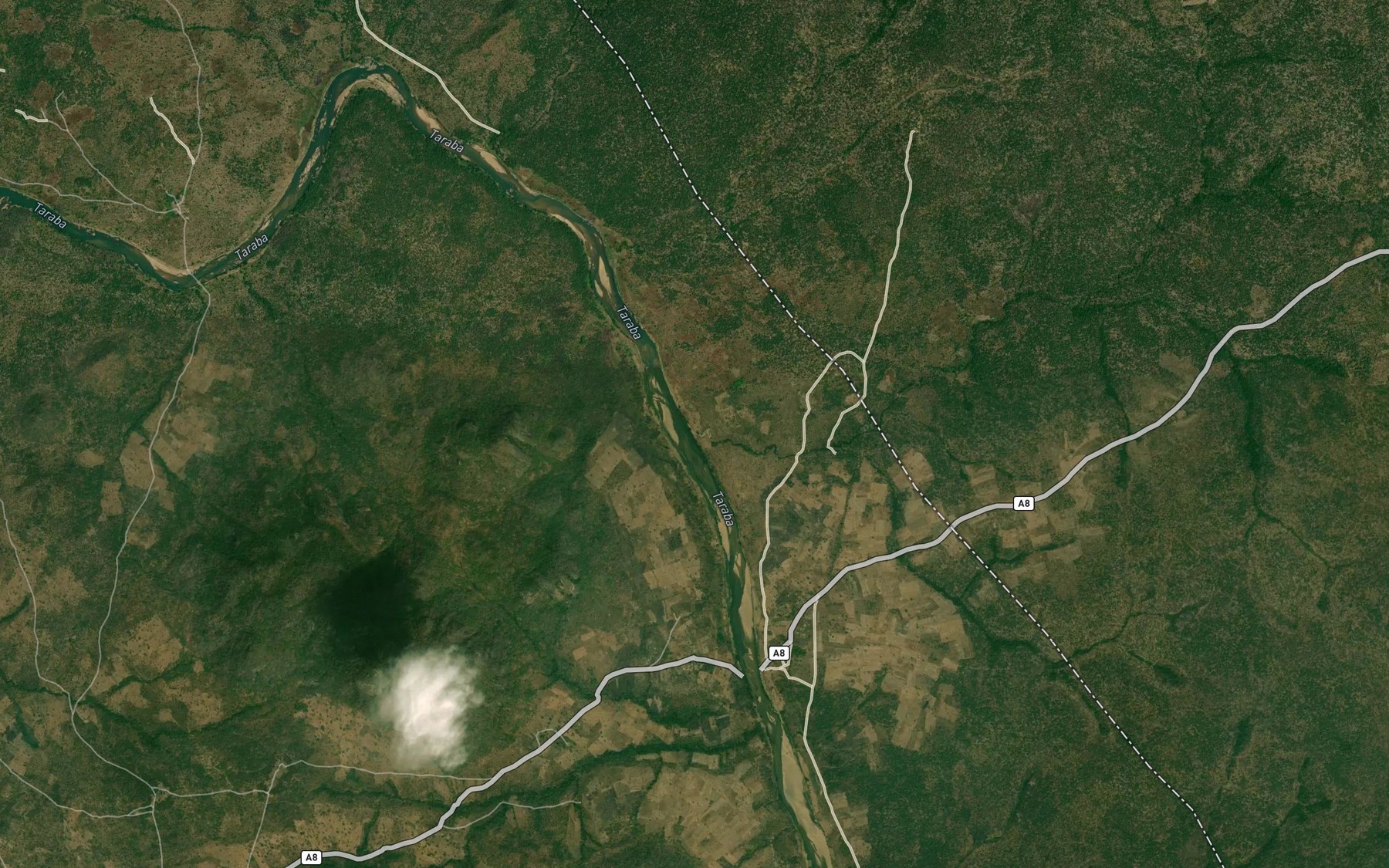 Satellite map of the River Keme