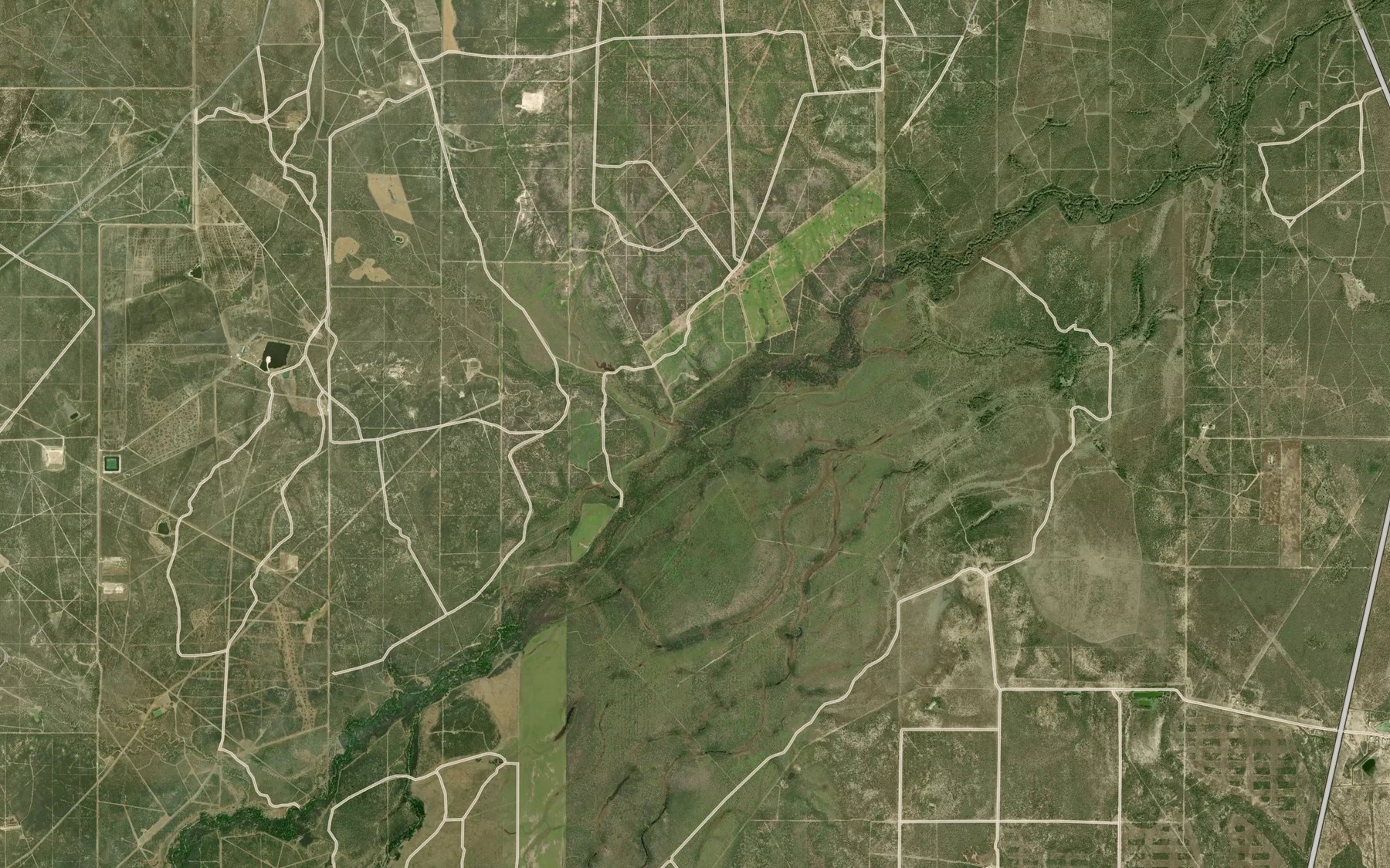 Satellite map of the Mule Creek