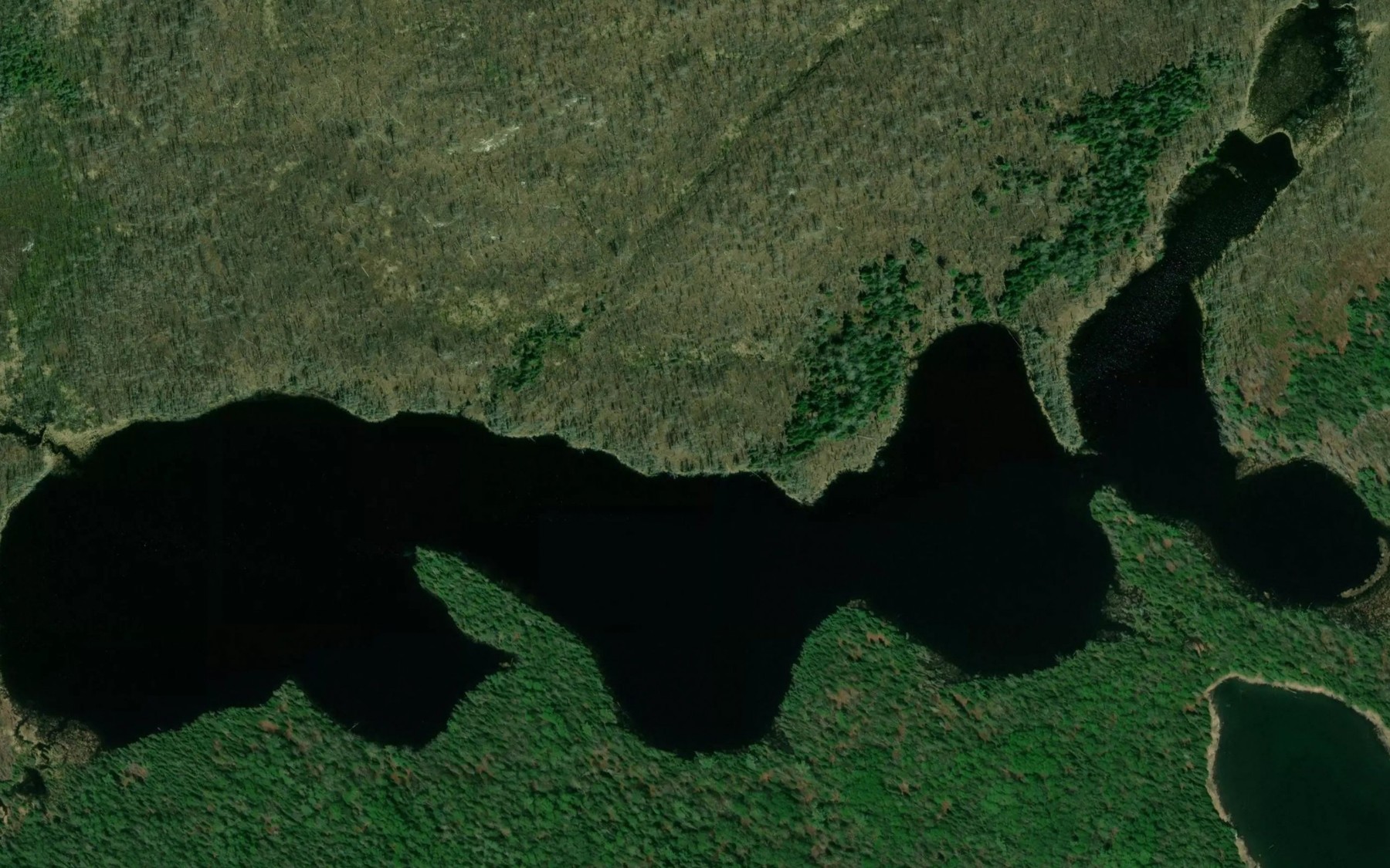 Satellite map of the Chewink Lake