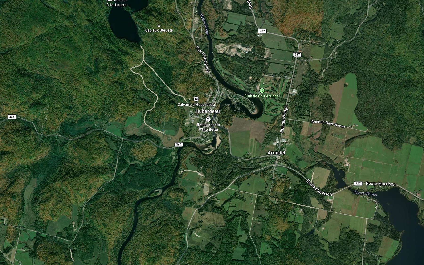 Satellite map of the Rapides des Peres