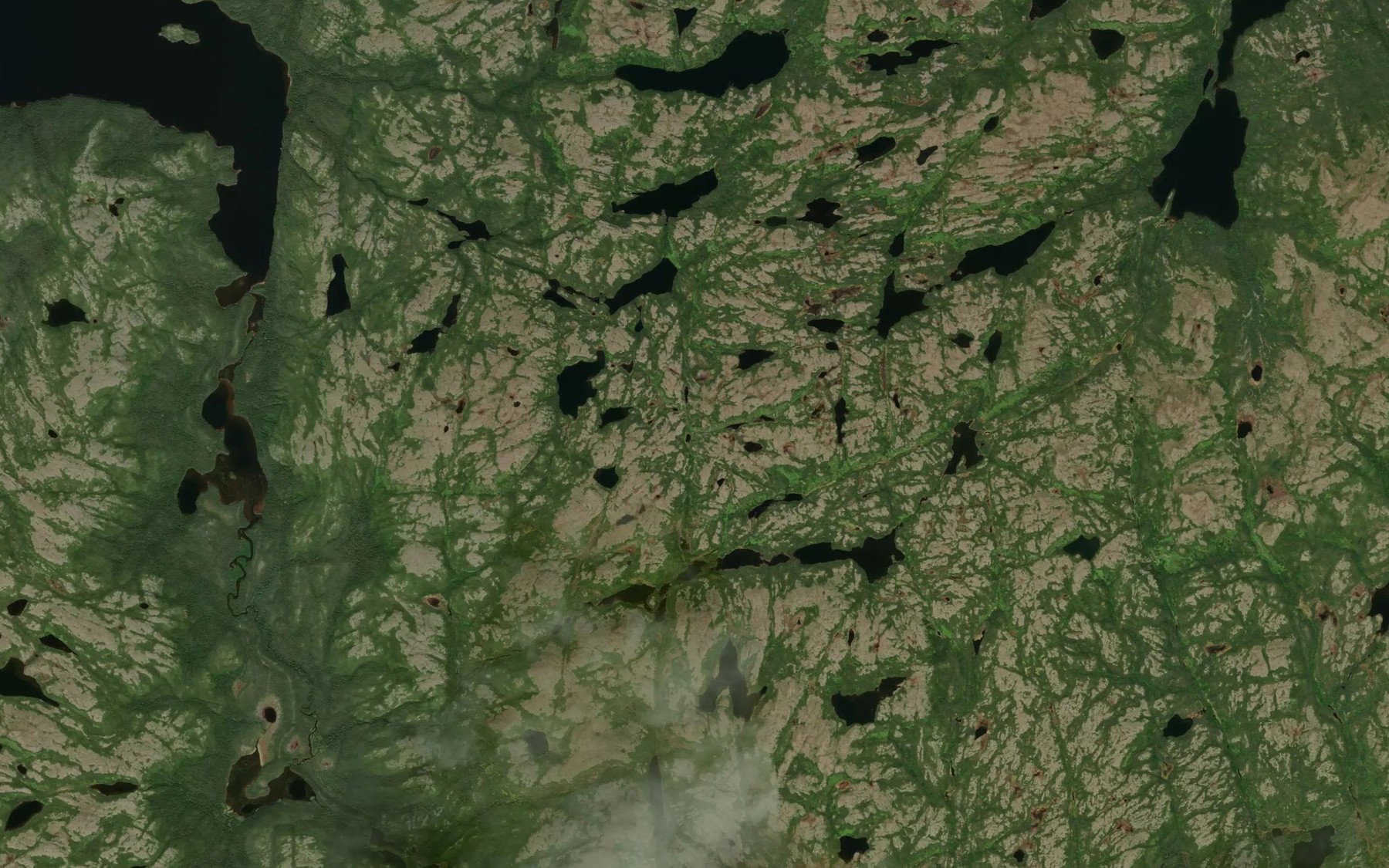 Satellite map of the Lacs Slippery