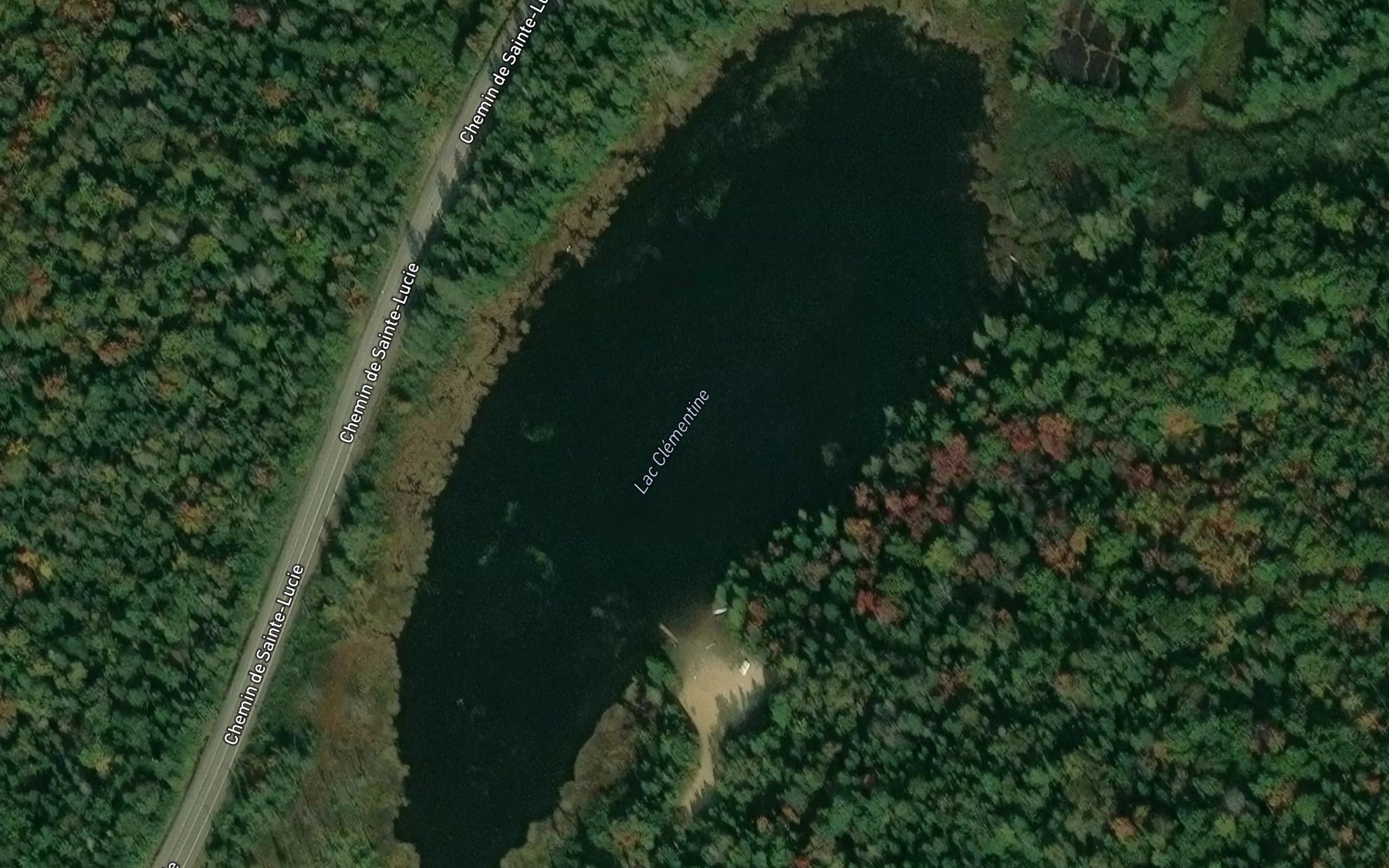 Satellite map of the Lac Clementine