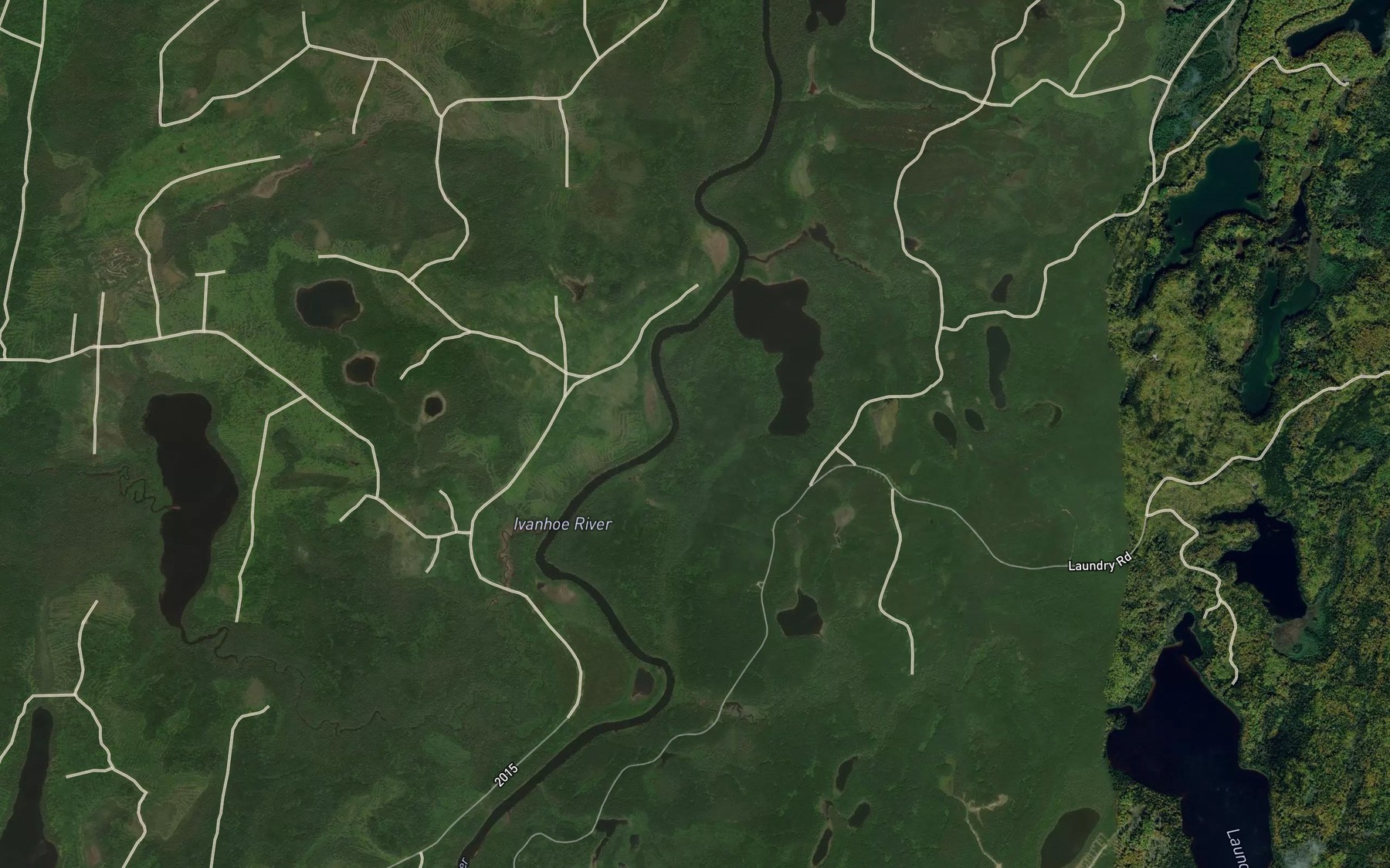 Satellite map of the Oates Creek