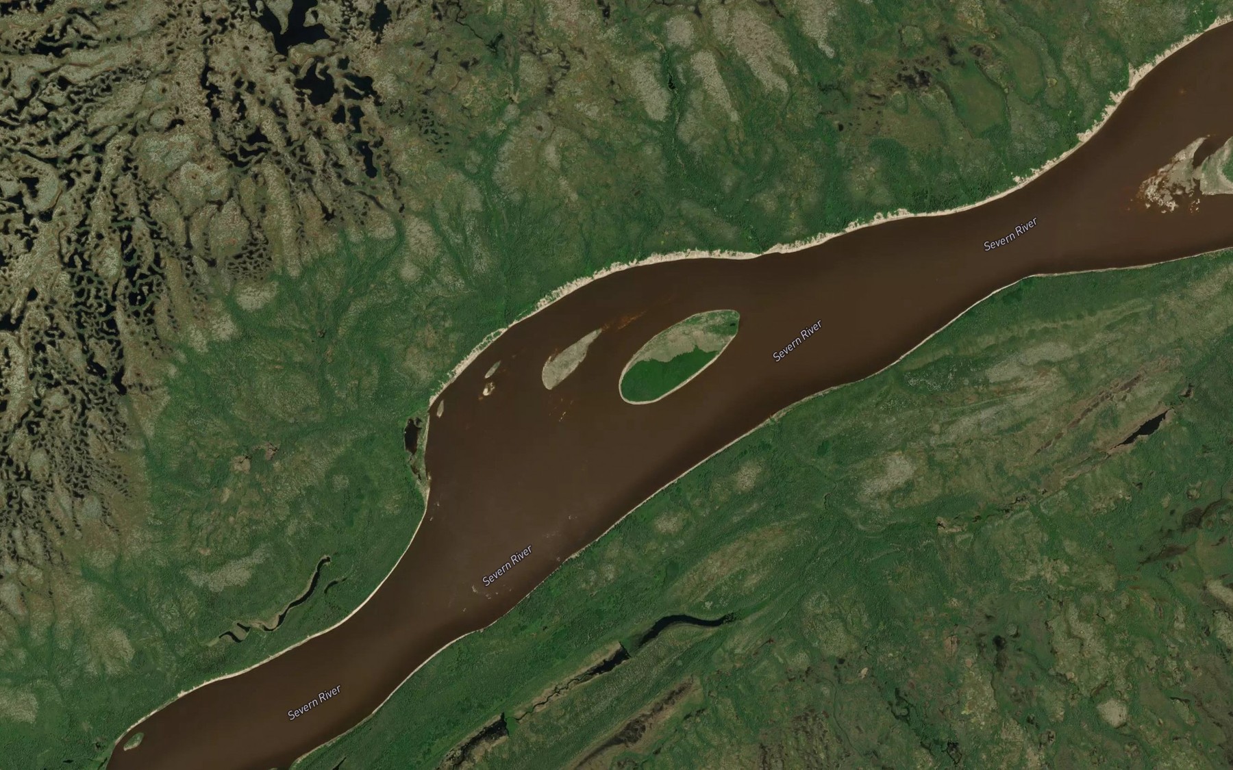 Satellite map of the Limestone Rapids