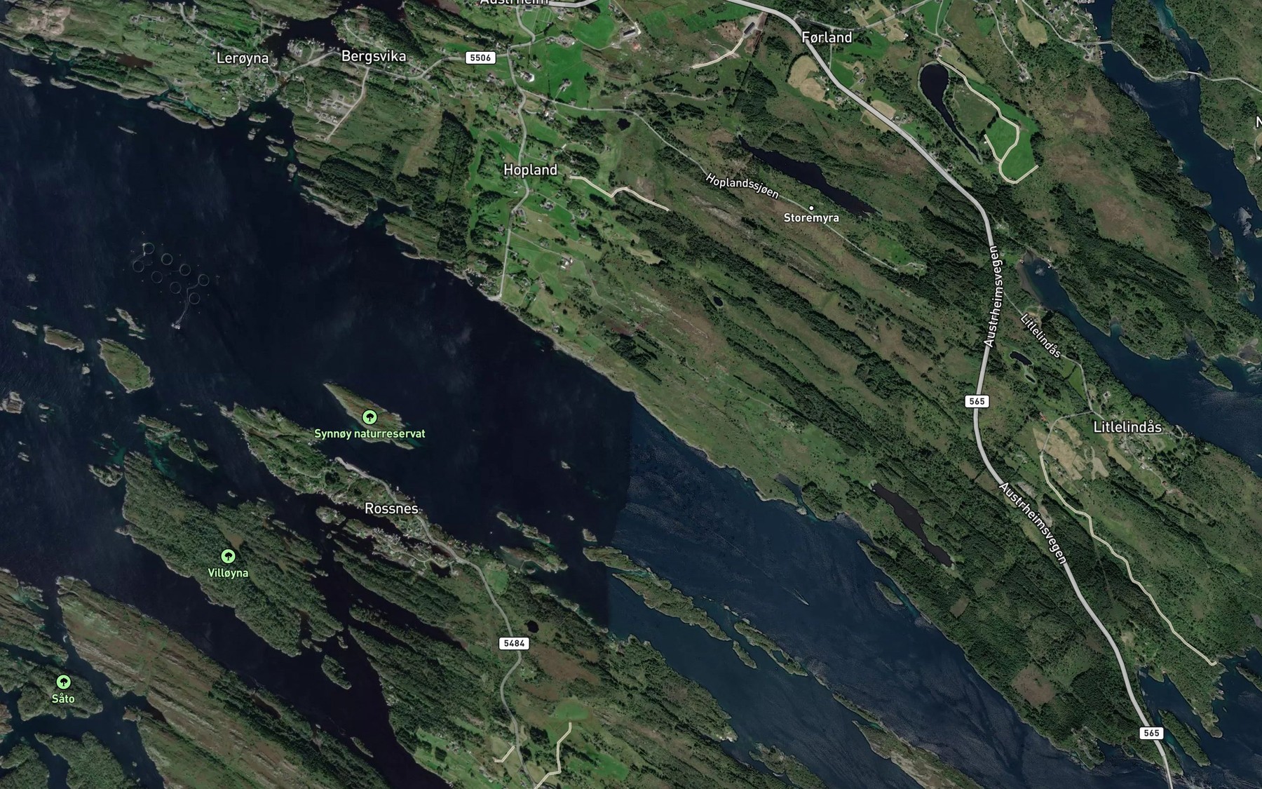 Satellite map of the Tjuvvika