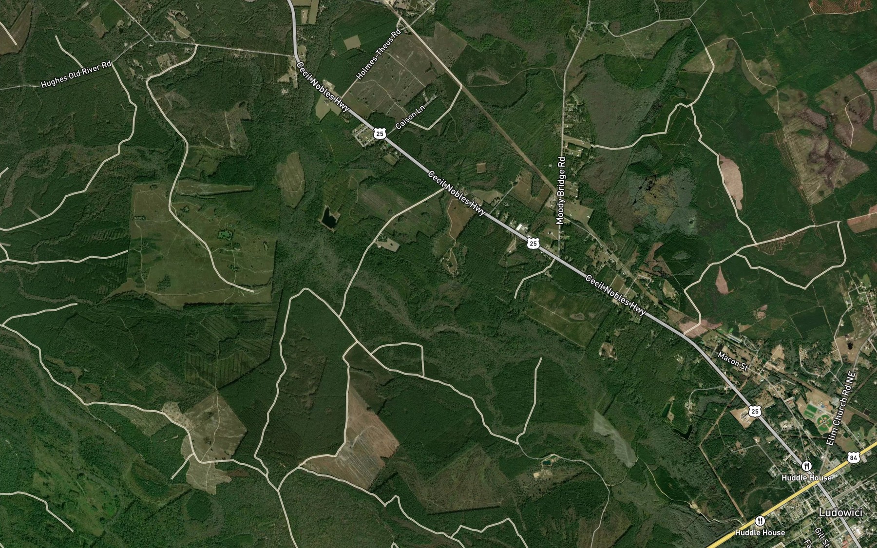 Satellite map of the Grant Branch