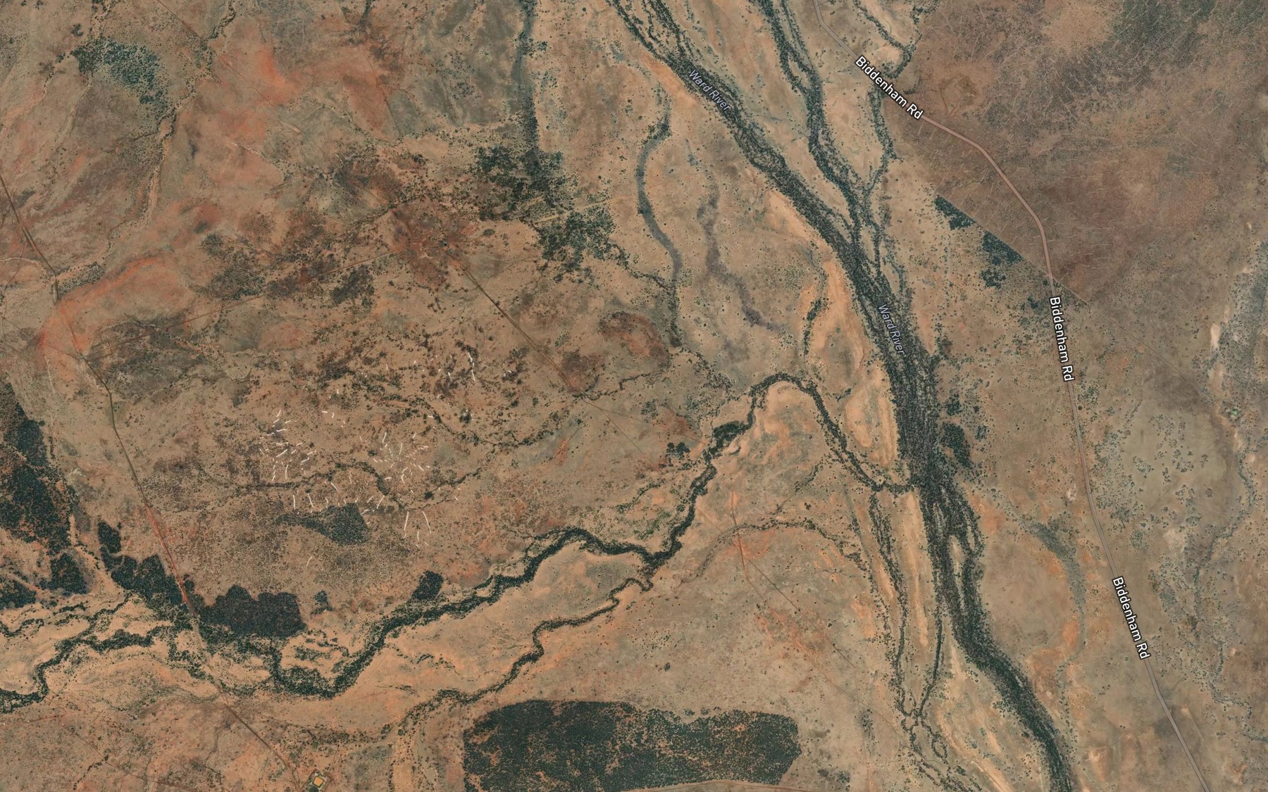 Satellite map of the Alarm Creek