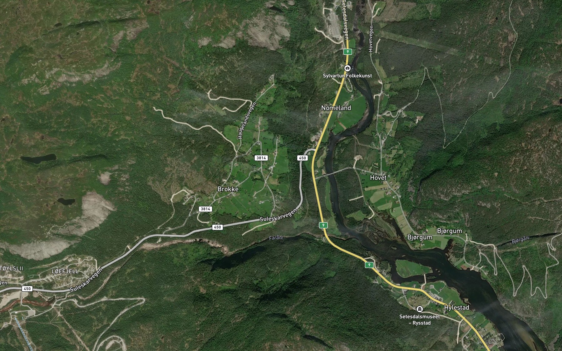 Satellite map of the Bergvabekken