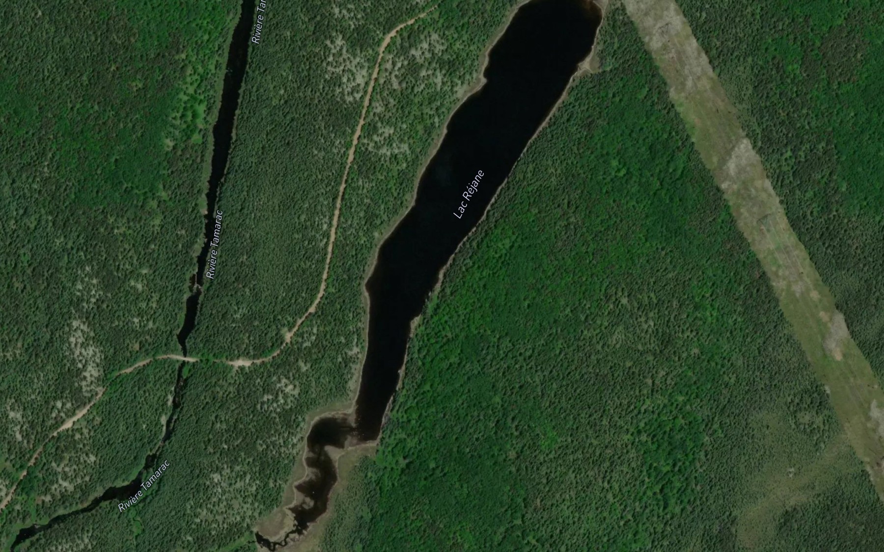Satellite map of the Lac Rejane