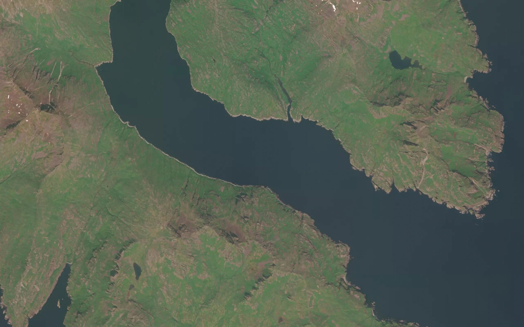 Satellite map of the Blueberry Bay
