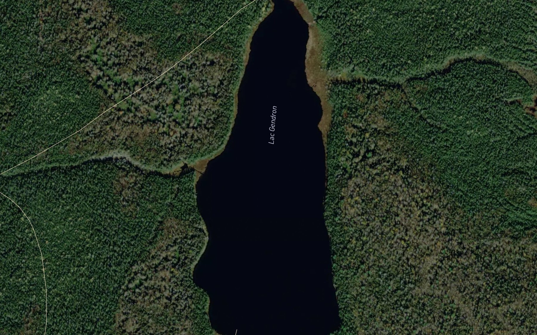 Satellite map of the Lac Gendron