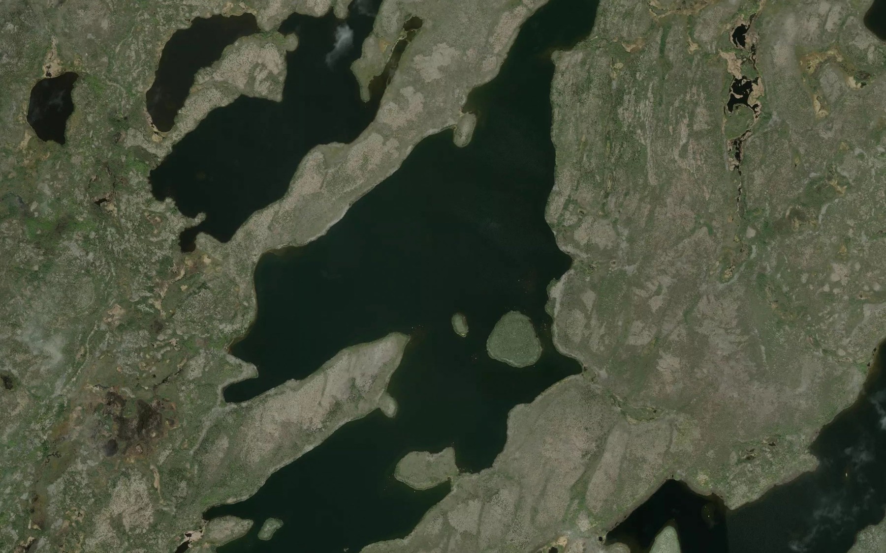 Satellite map of the Larence Lake