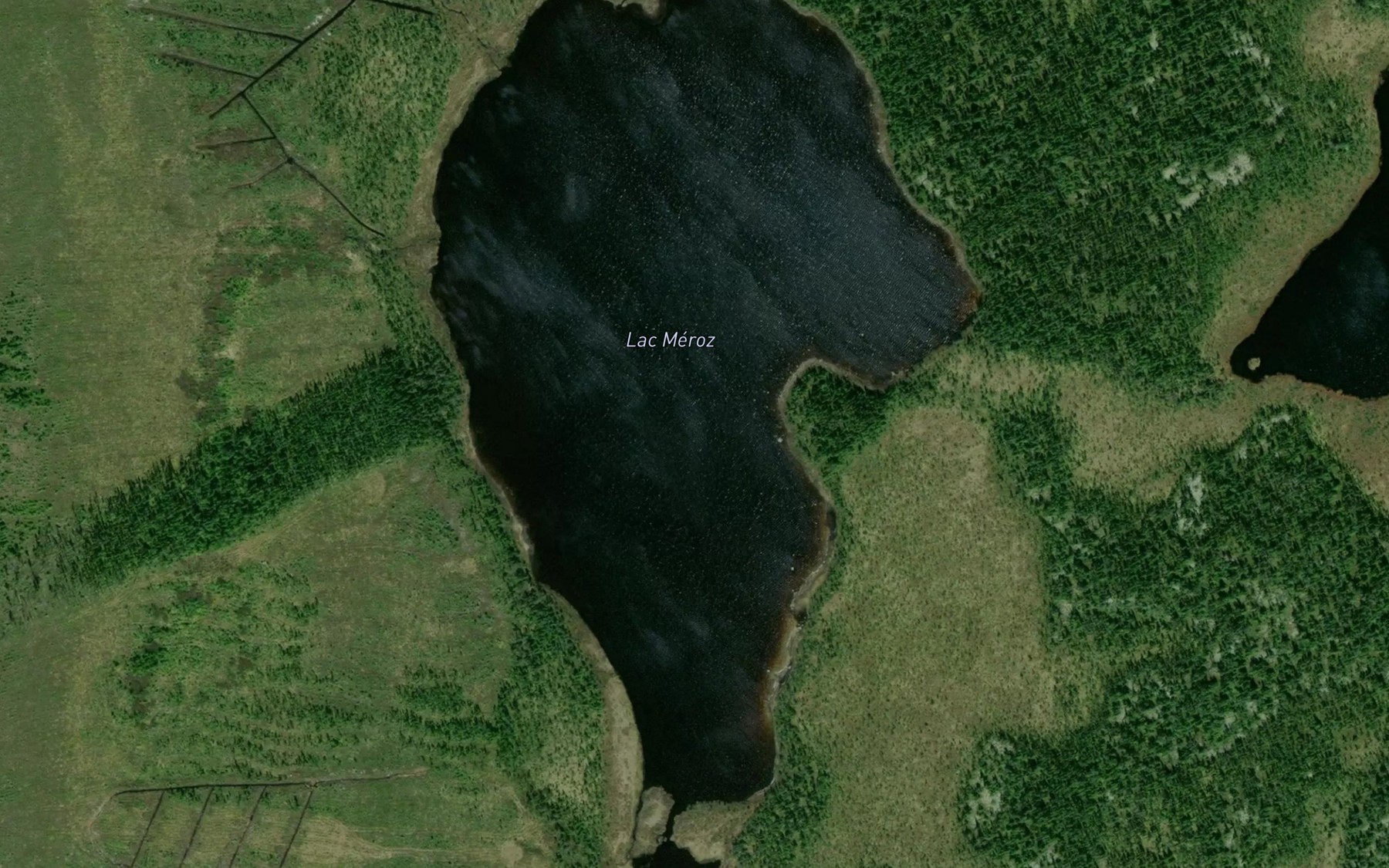 Satellite map of the Lac Meroz