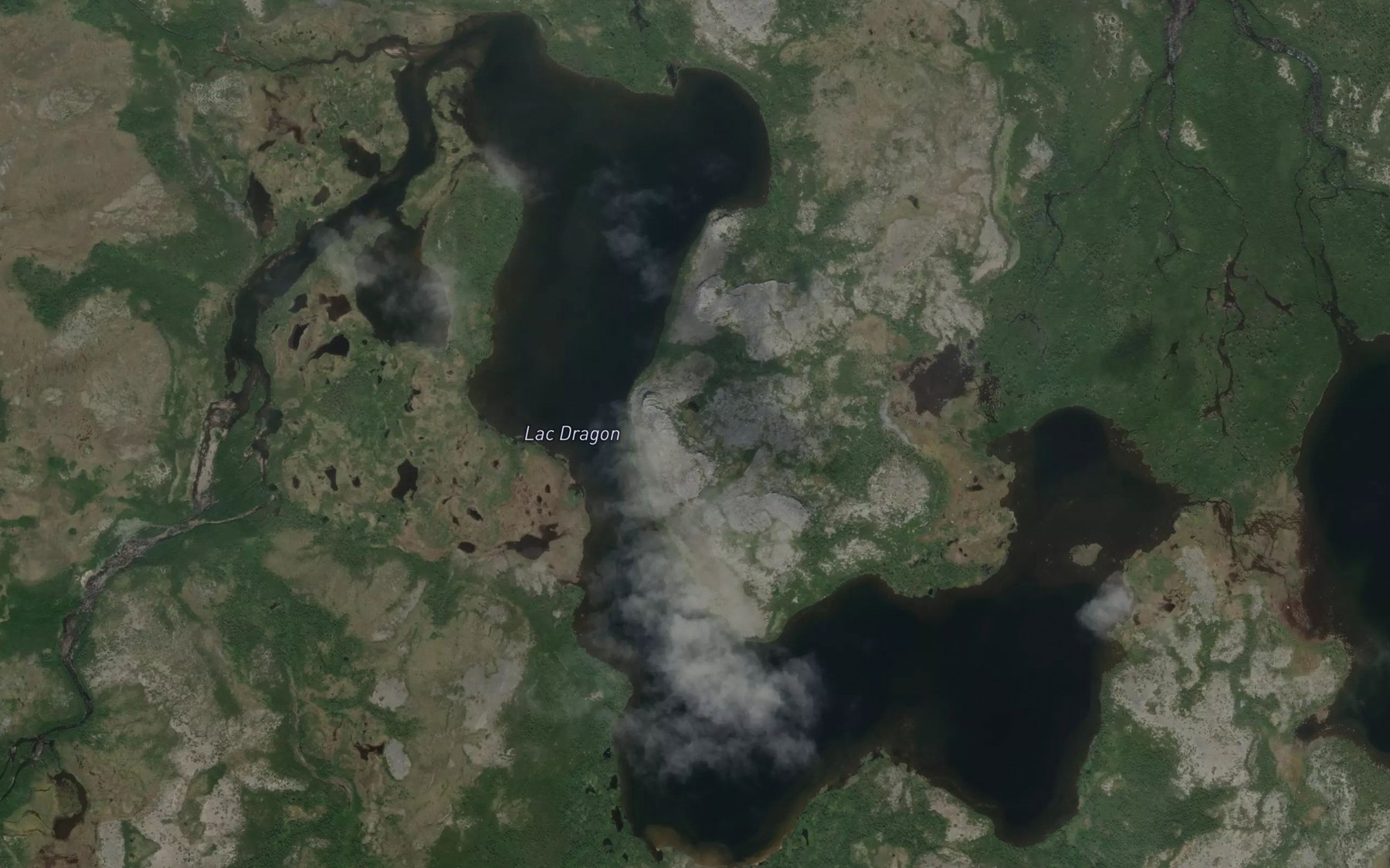 Satellite map of the Lac Dragon