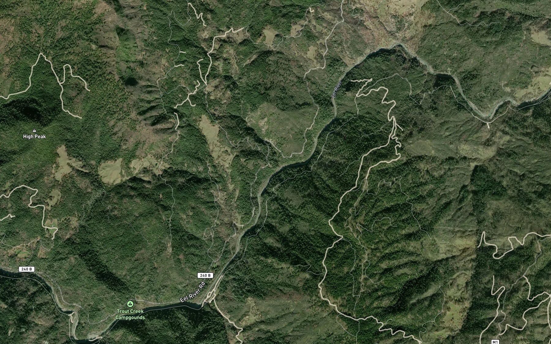 Satellite map of the Dashiell Creek