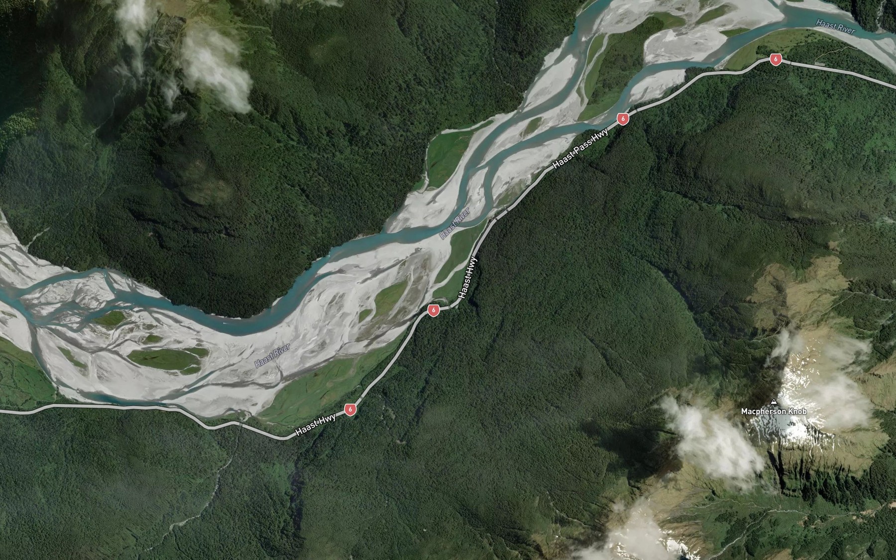 Satellite map of the Depot Creek