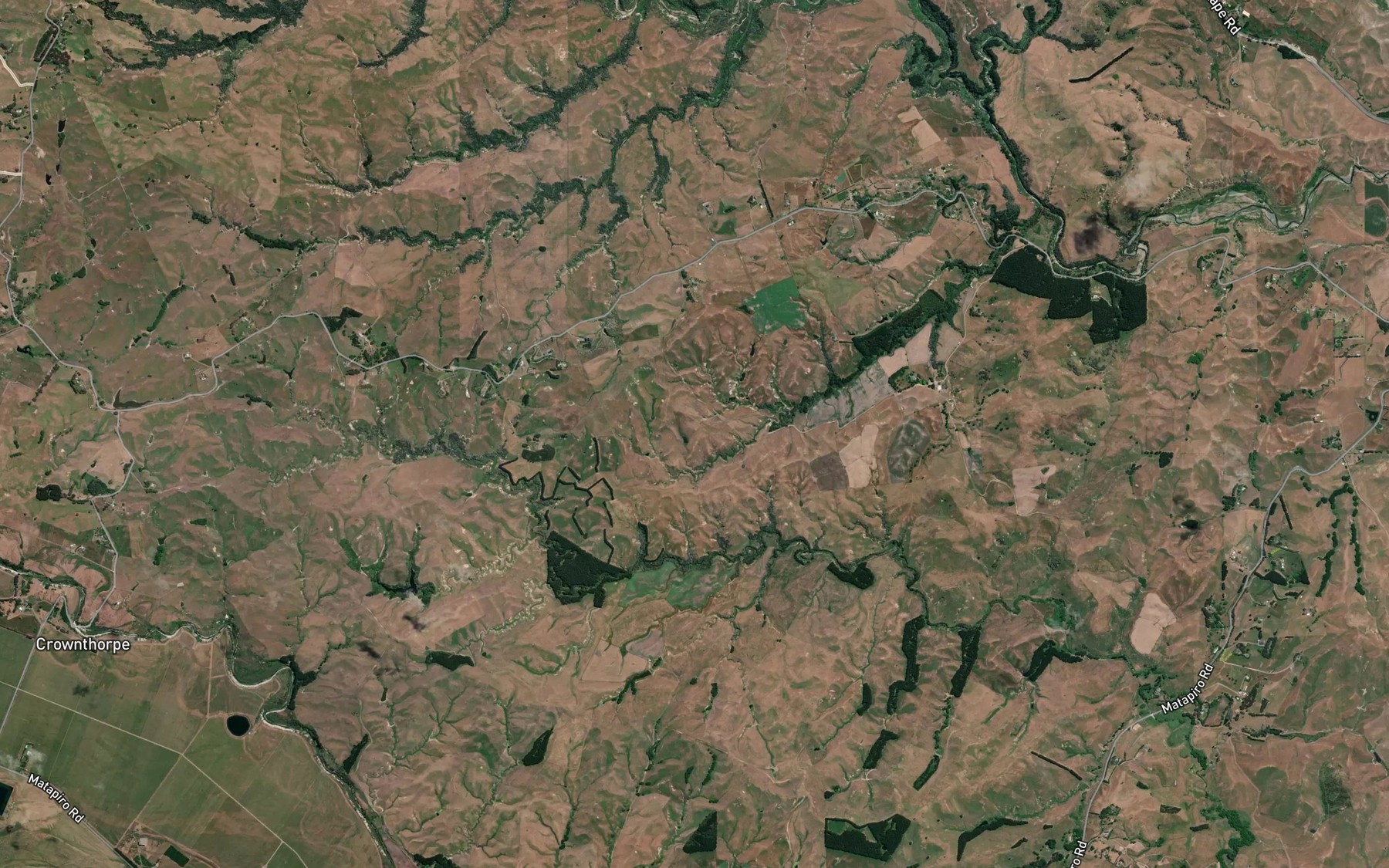 Satellite map of the Waitio Stream