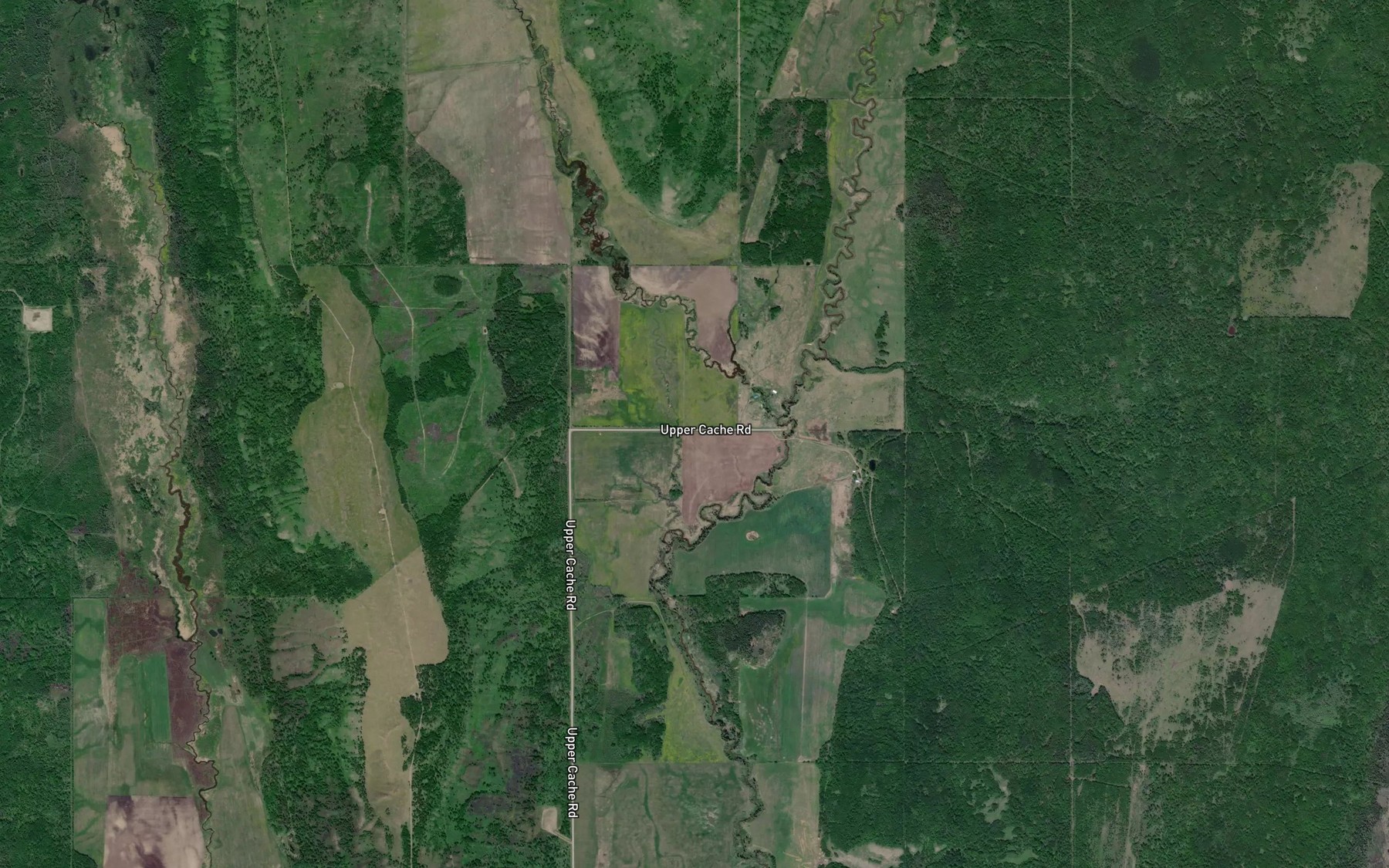 Satellite map of the East Cache Creek