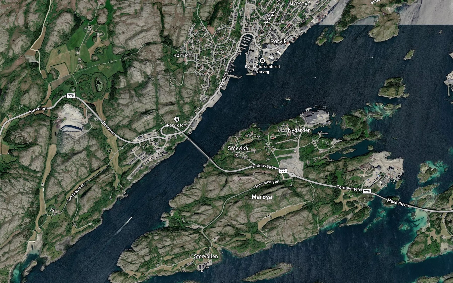 Satellite map of the Movika