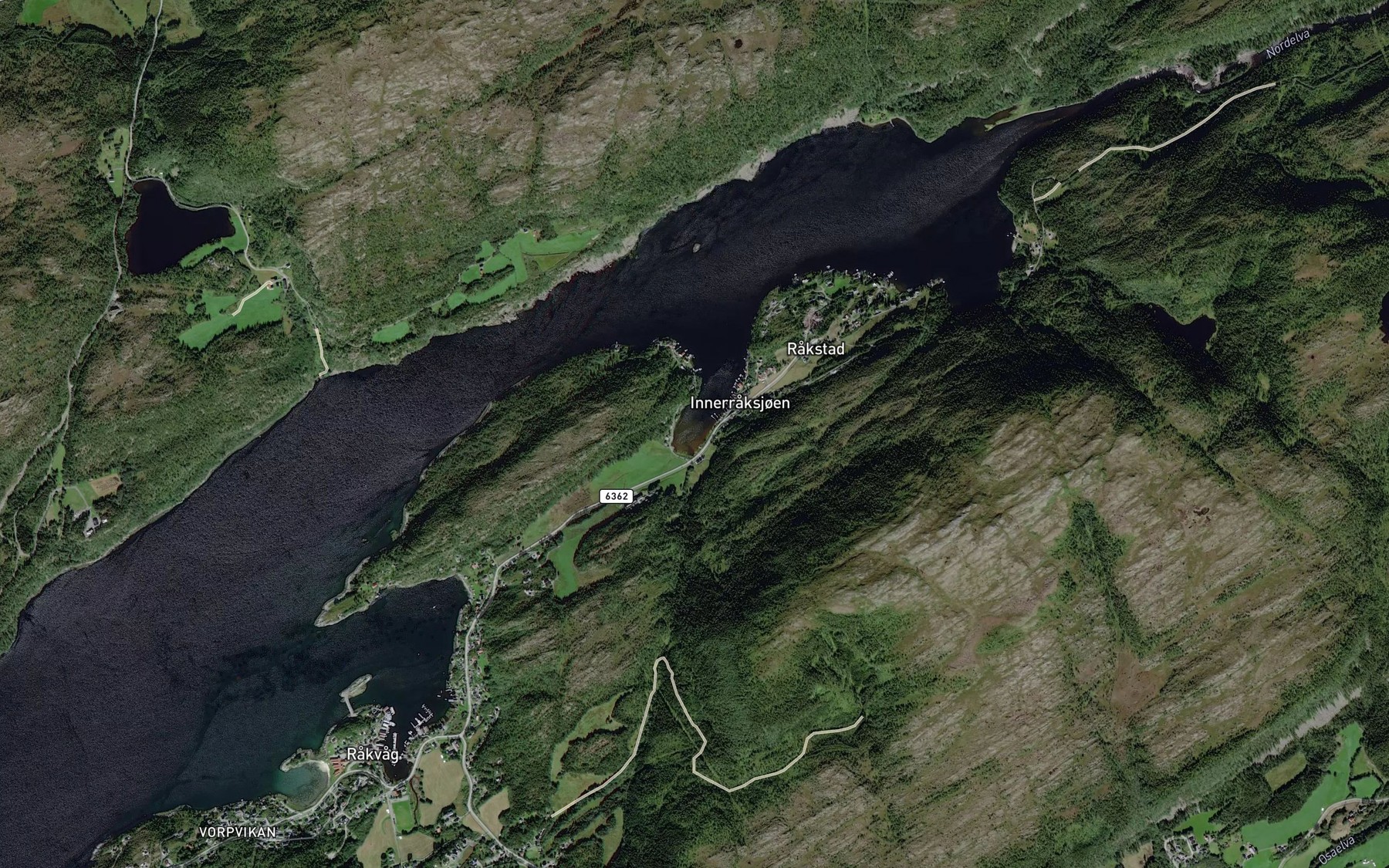 Satellite map of the Innerrakvagen