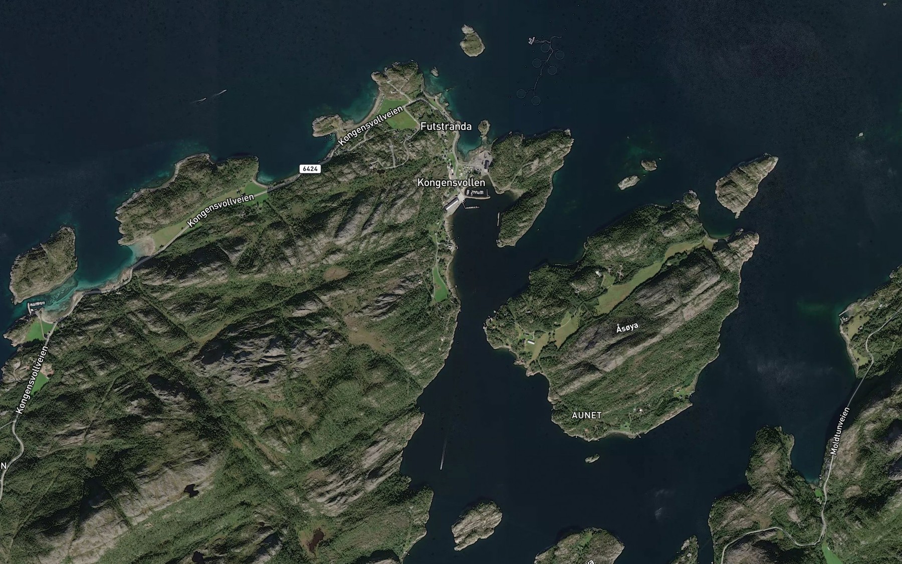 Satellite map of the Storvika