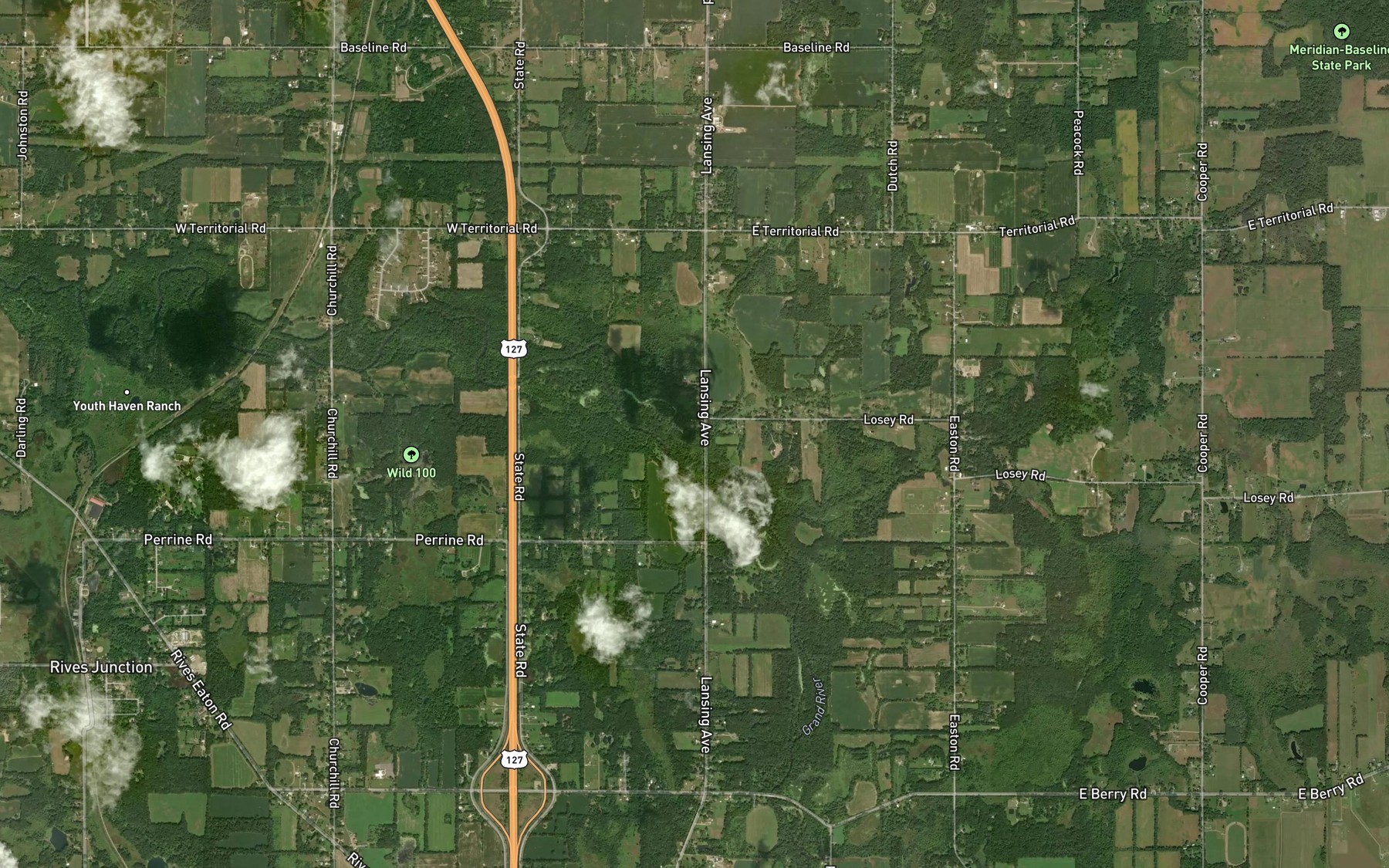 Satellite map of the Whitney Drain
