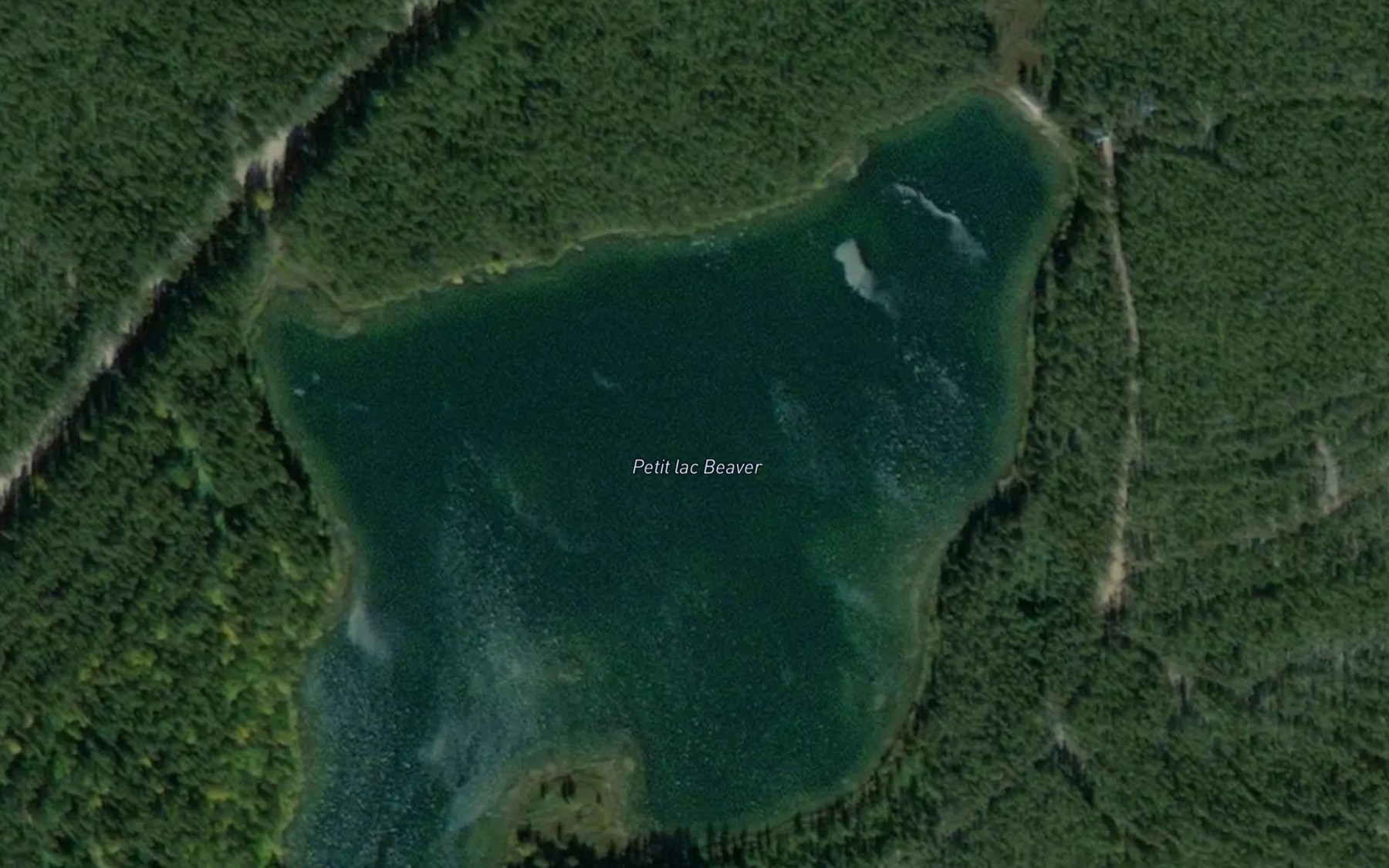 Satellite map of the Petit lac Beaver