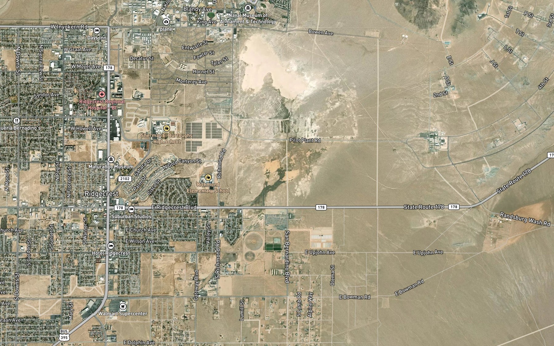 Satellite map of the Satellite Lake