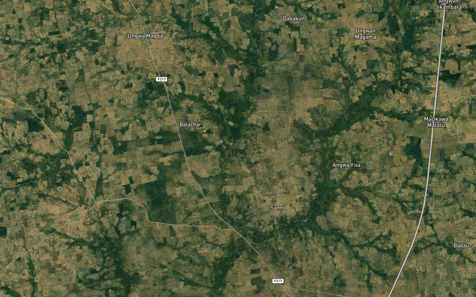 Satellite map of the River Babeku
