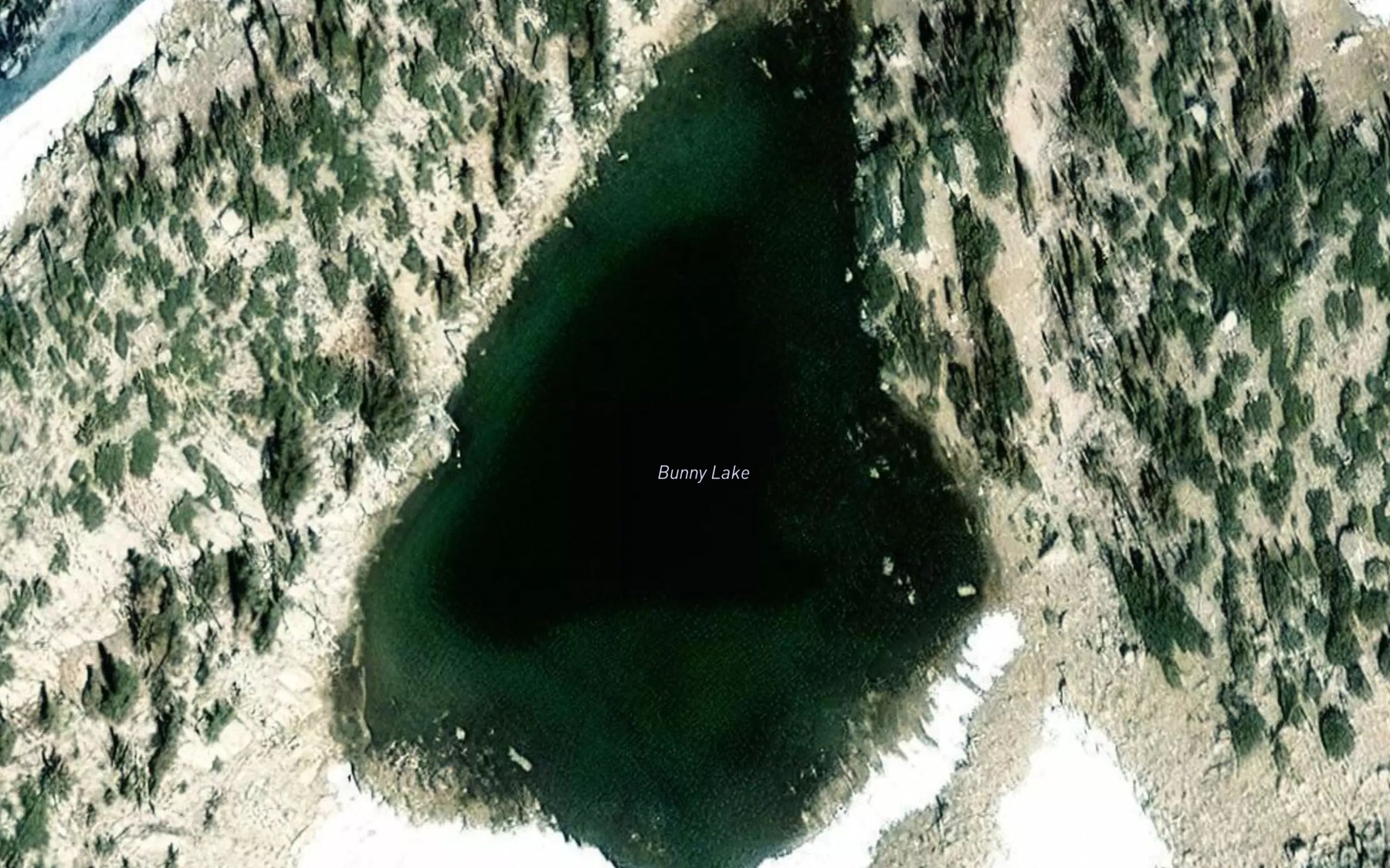 Satellite map of the Bunny Lake