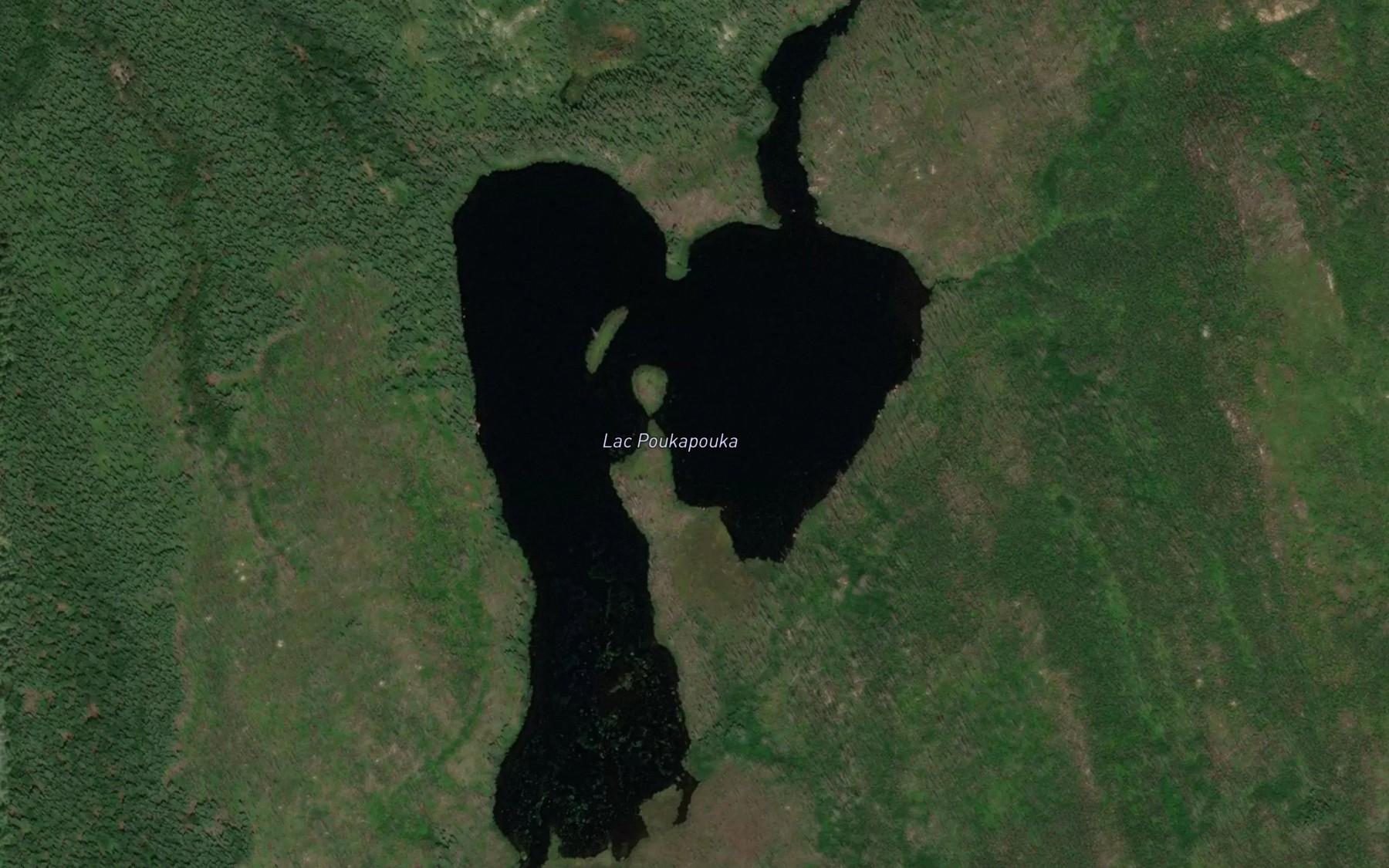 Satellite map of the Lac Poukapouka
