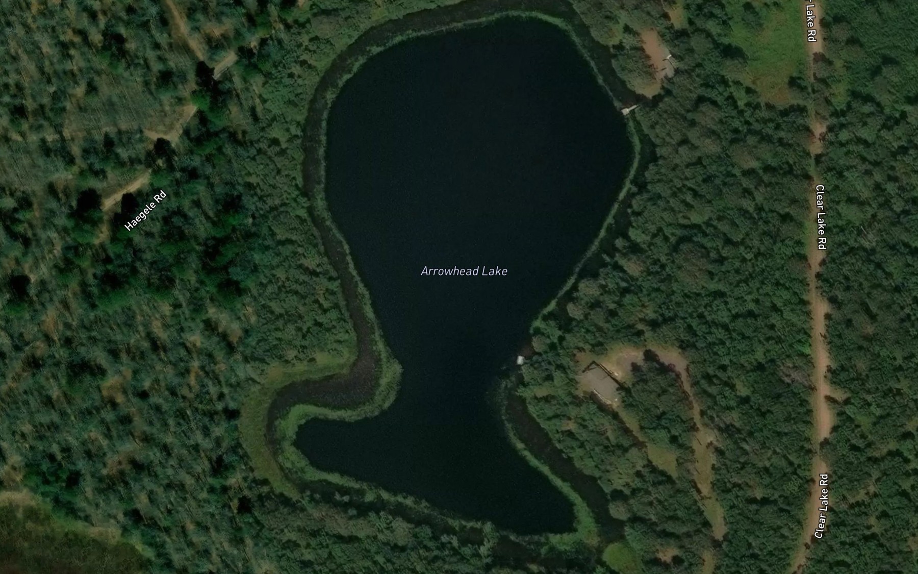 Satellite map of the Arrowhead Lake