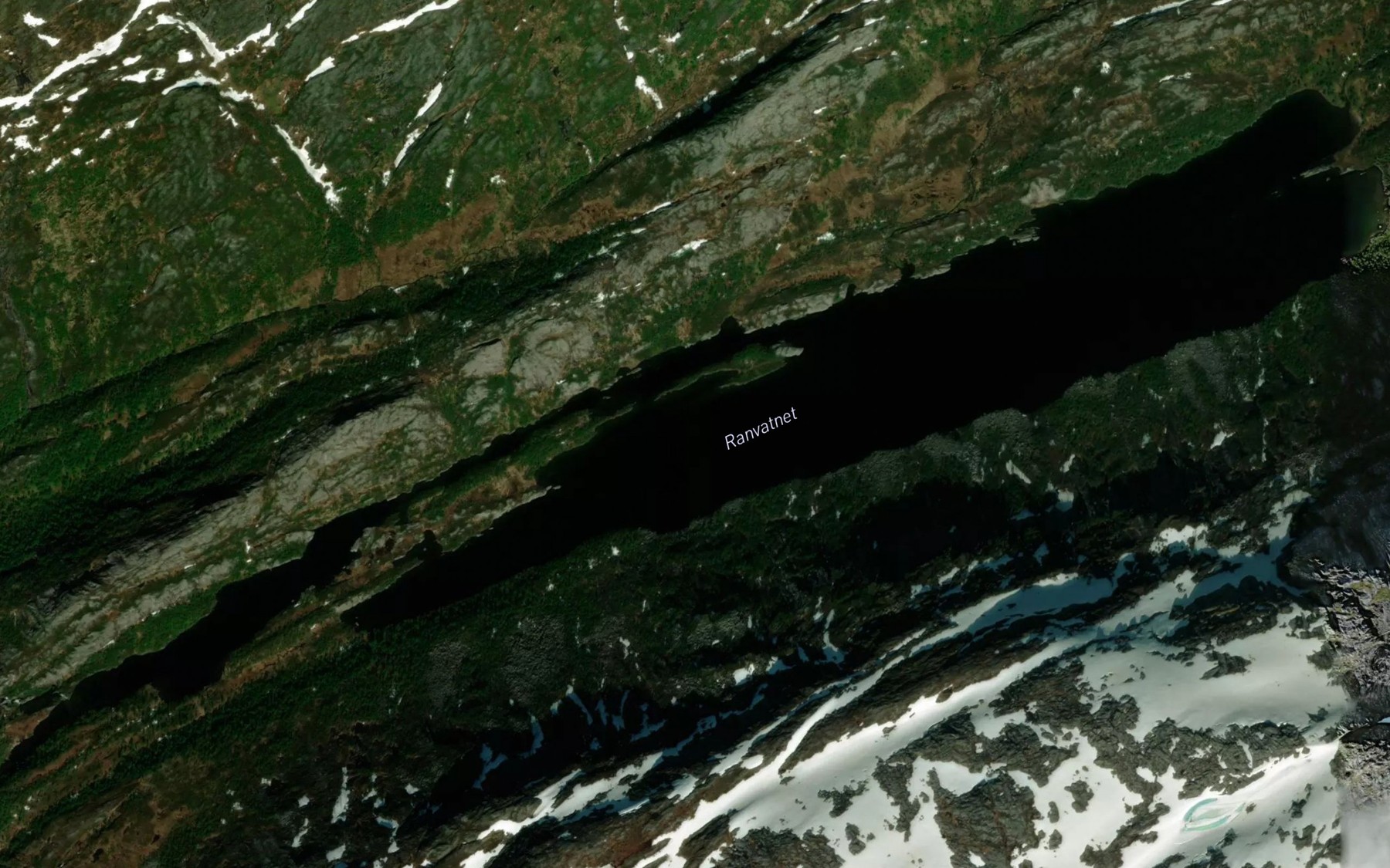 Satellite map of the Ranvatnet