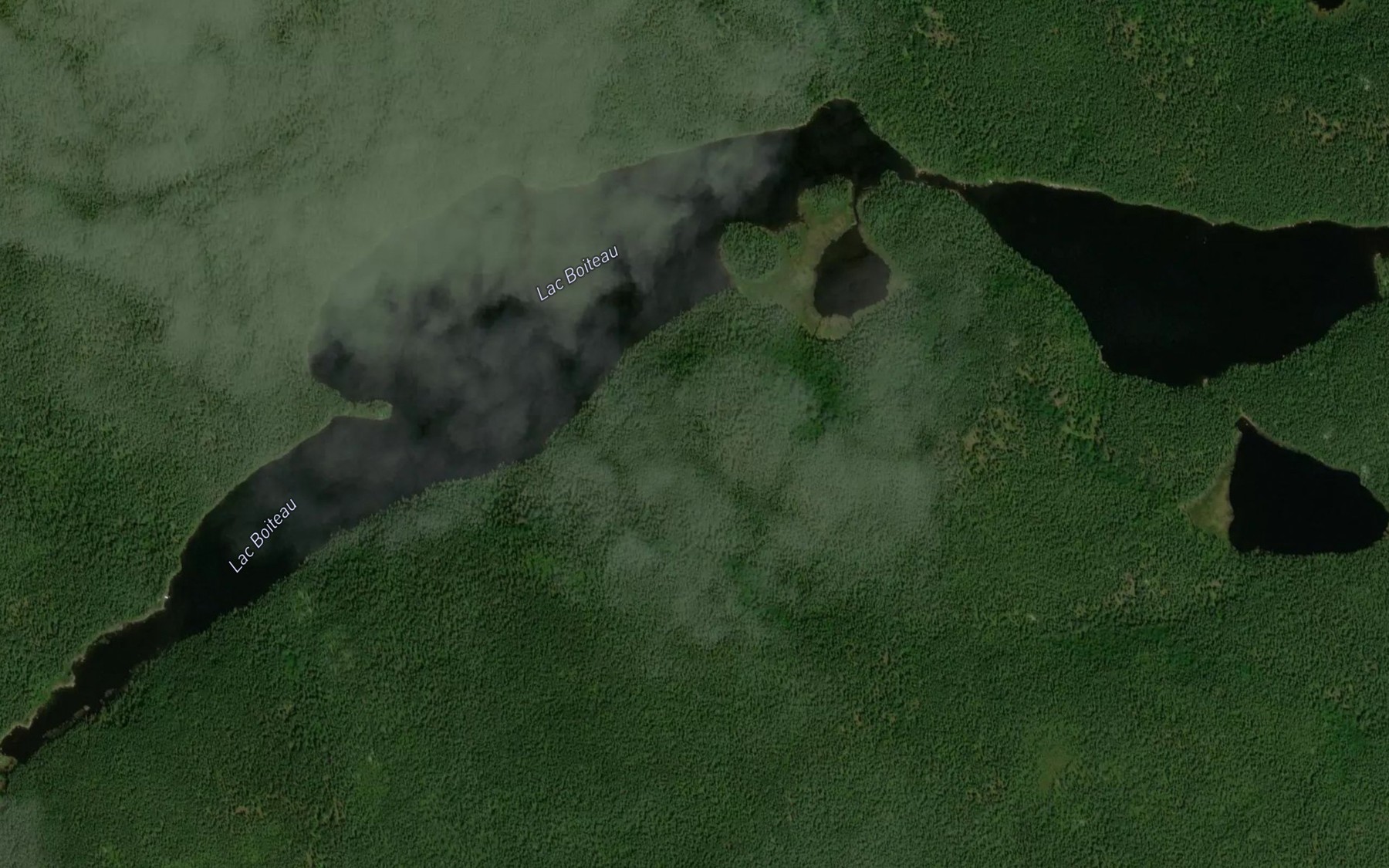 Satellite map of the Lac Boiteau