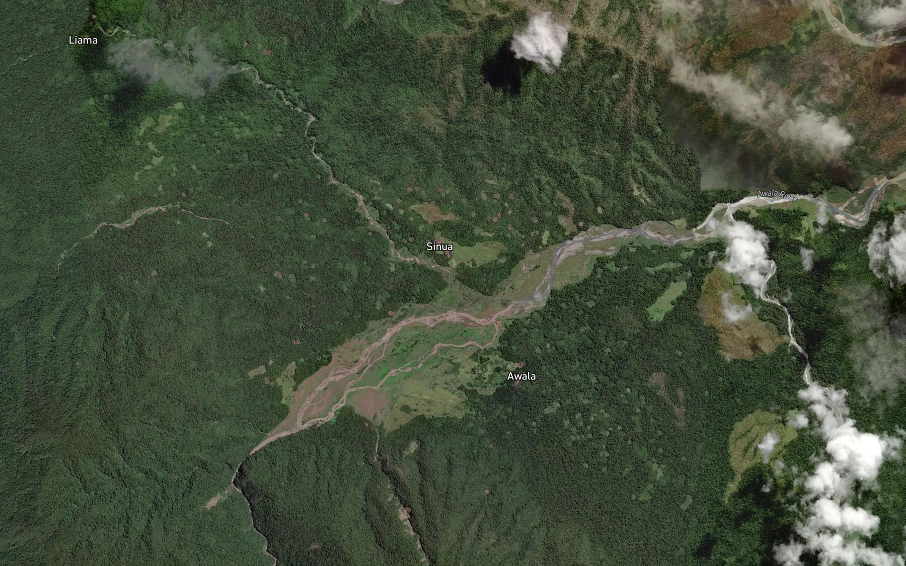 Satellite map of the Liamu River