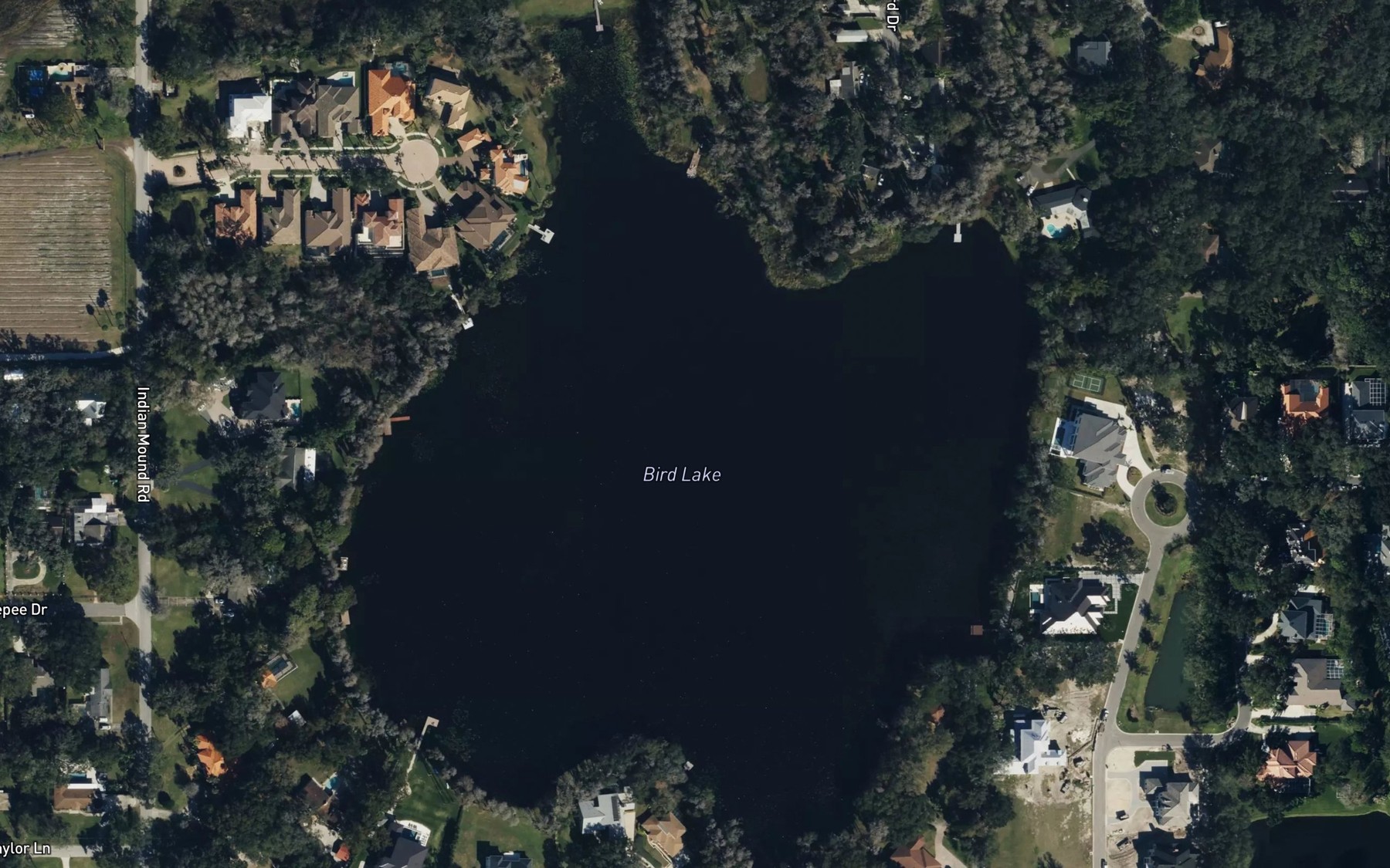 Satellite map of the Bird Lake
