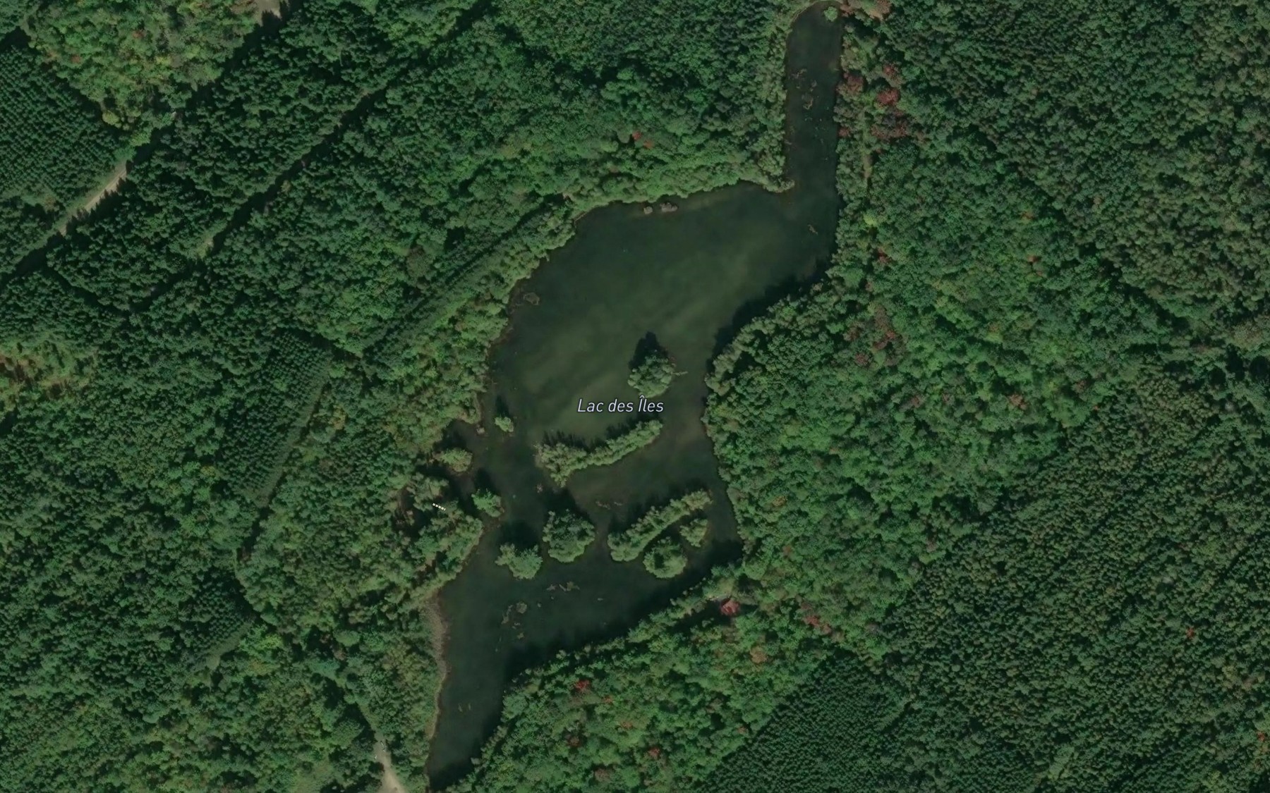 Satellite map of the Lac des Iles