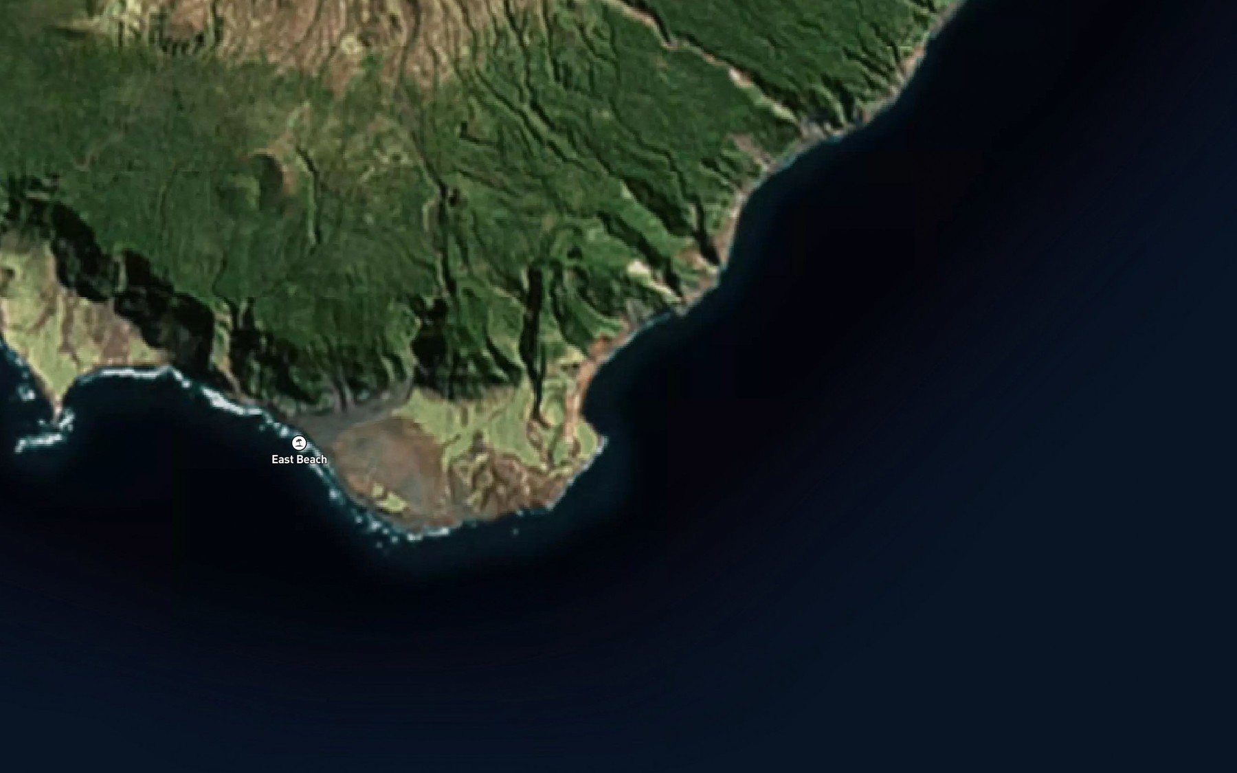 Satellite map of the Stonybeach Bay