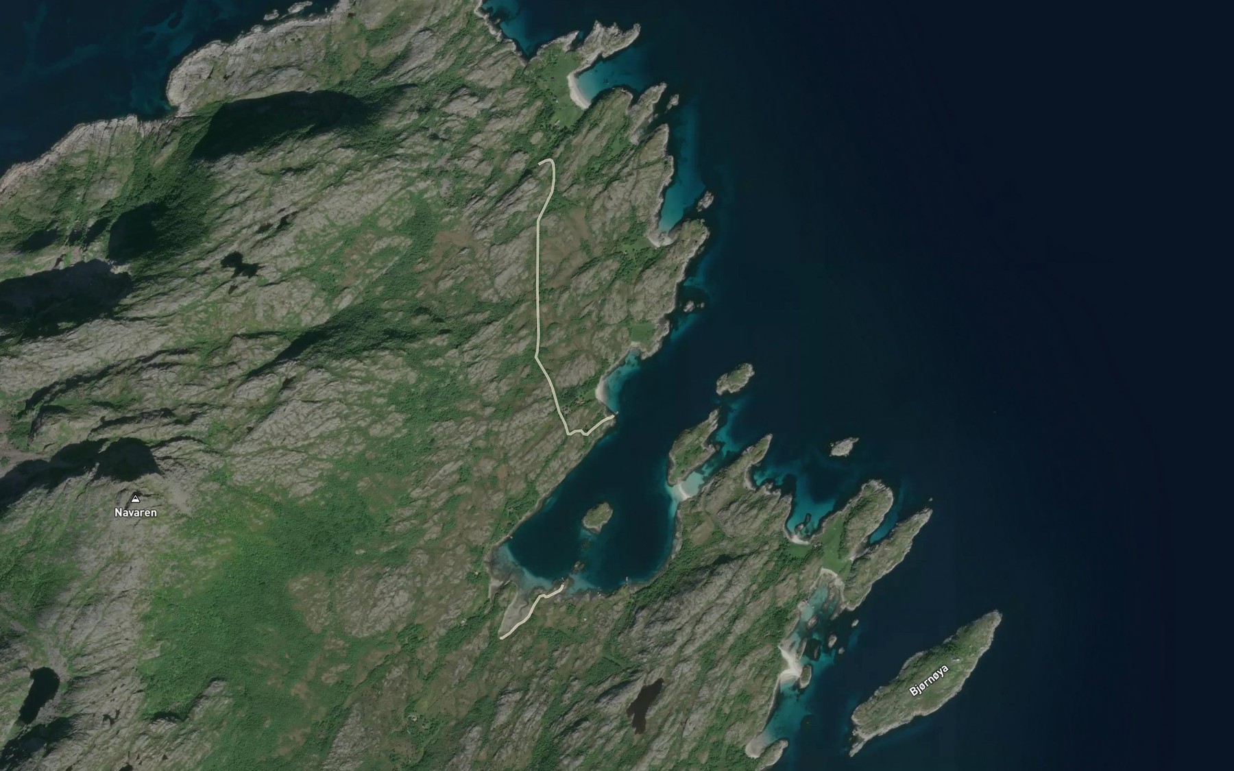 Satellite map of the Aspvika