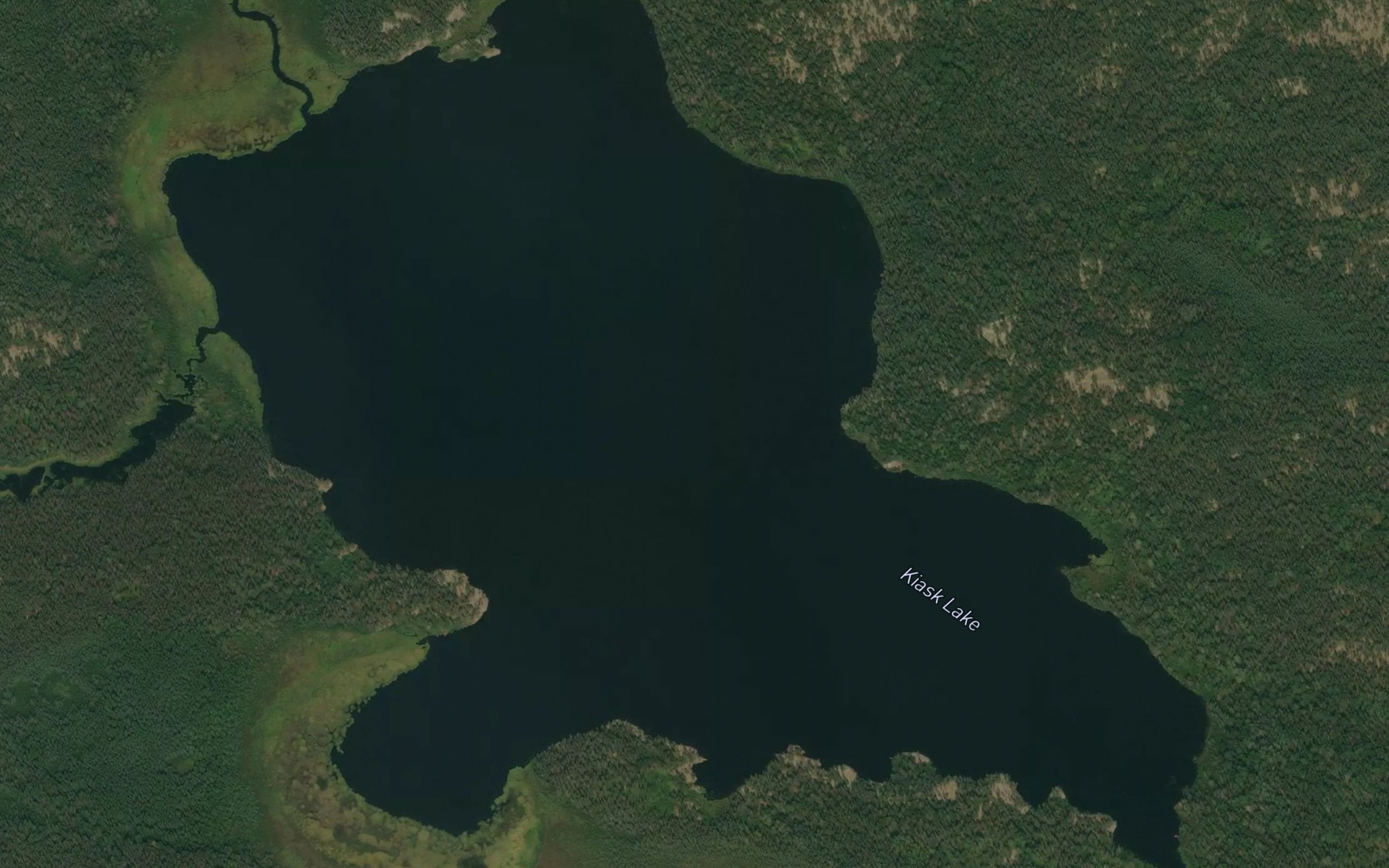 Satellite map of the Kiask Lake