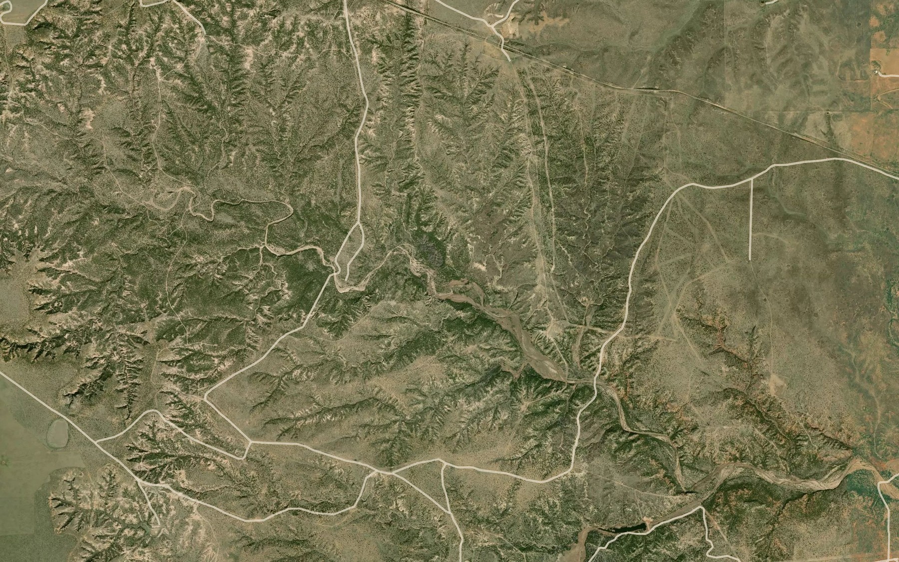 Satellite map of the Wolf Springs