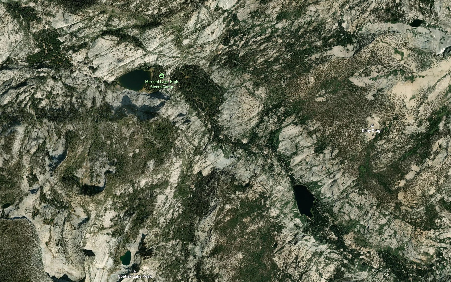 Satellite map of the Gray Peak Fork
