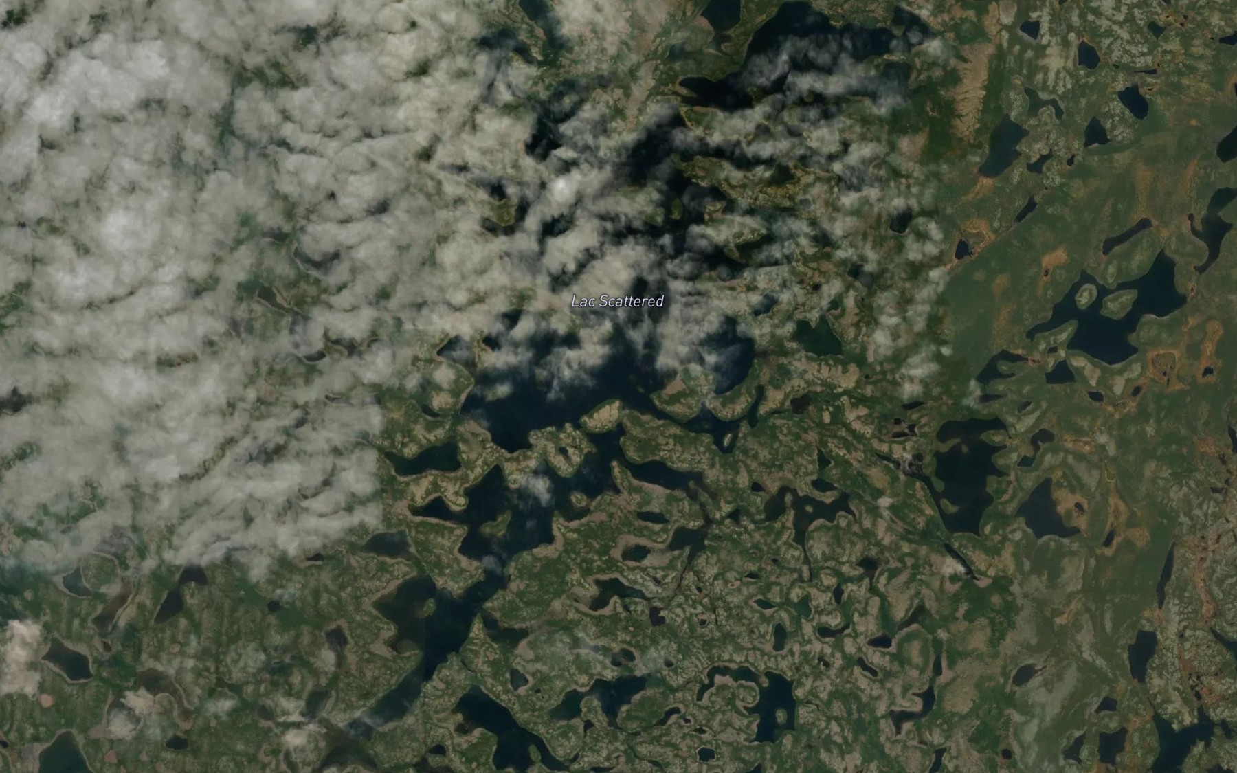 Satellite map of the Lac Scattered
