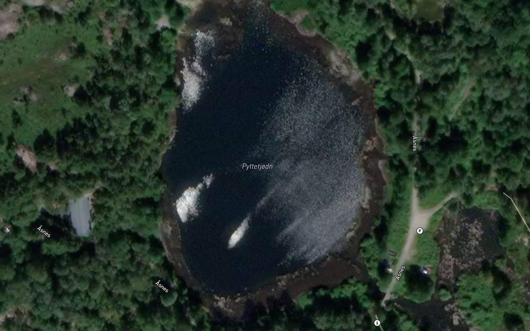 Satellite map of the Pyttetjodn