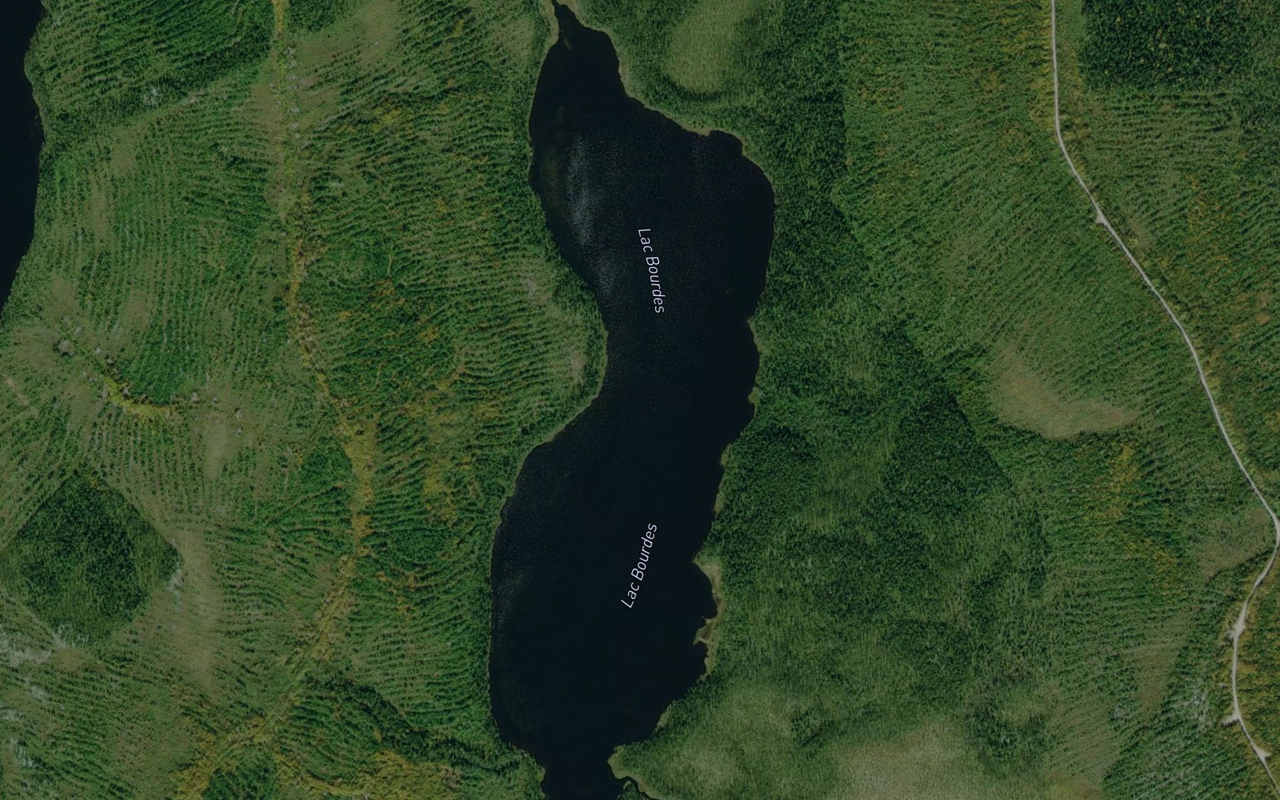 Satellite map of the Lac Bourdes