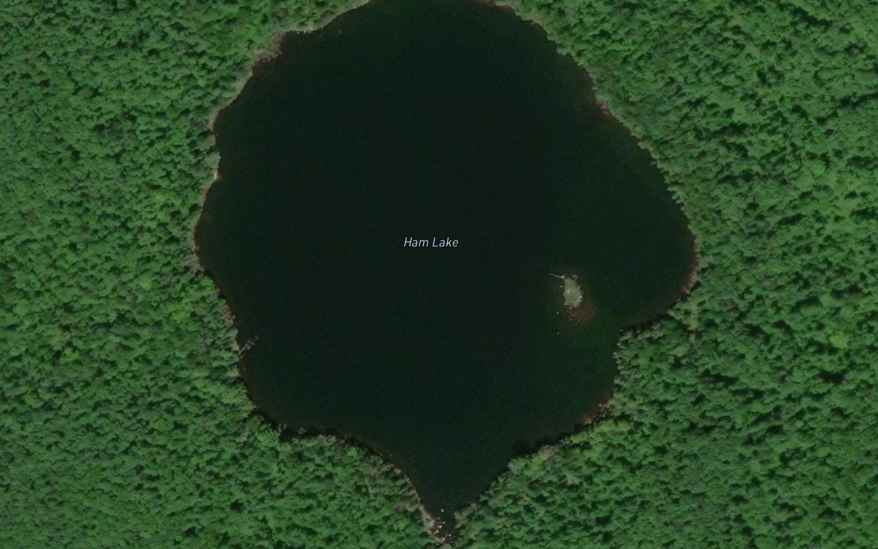Satellite map of the Ham Lake