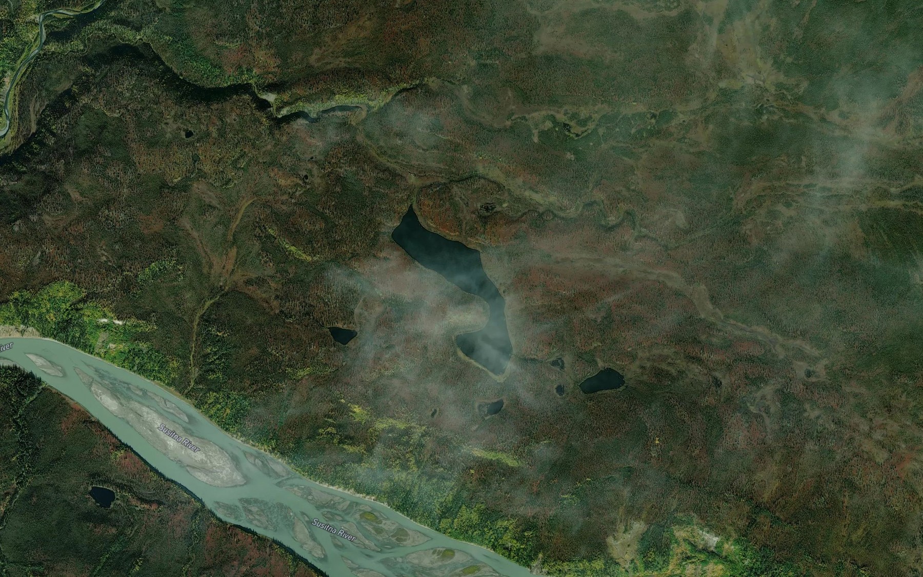 Satellite map of the Sally Lake