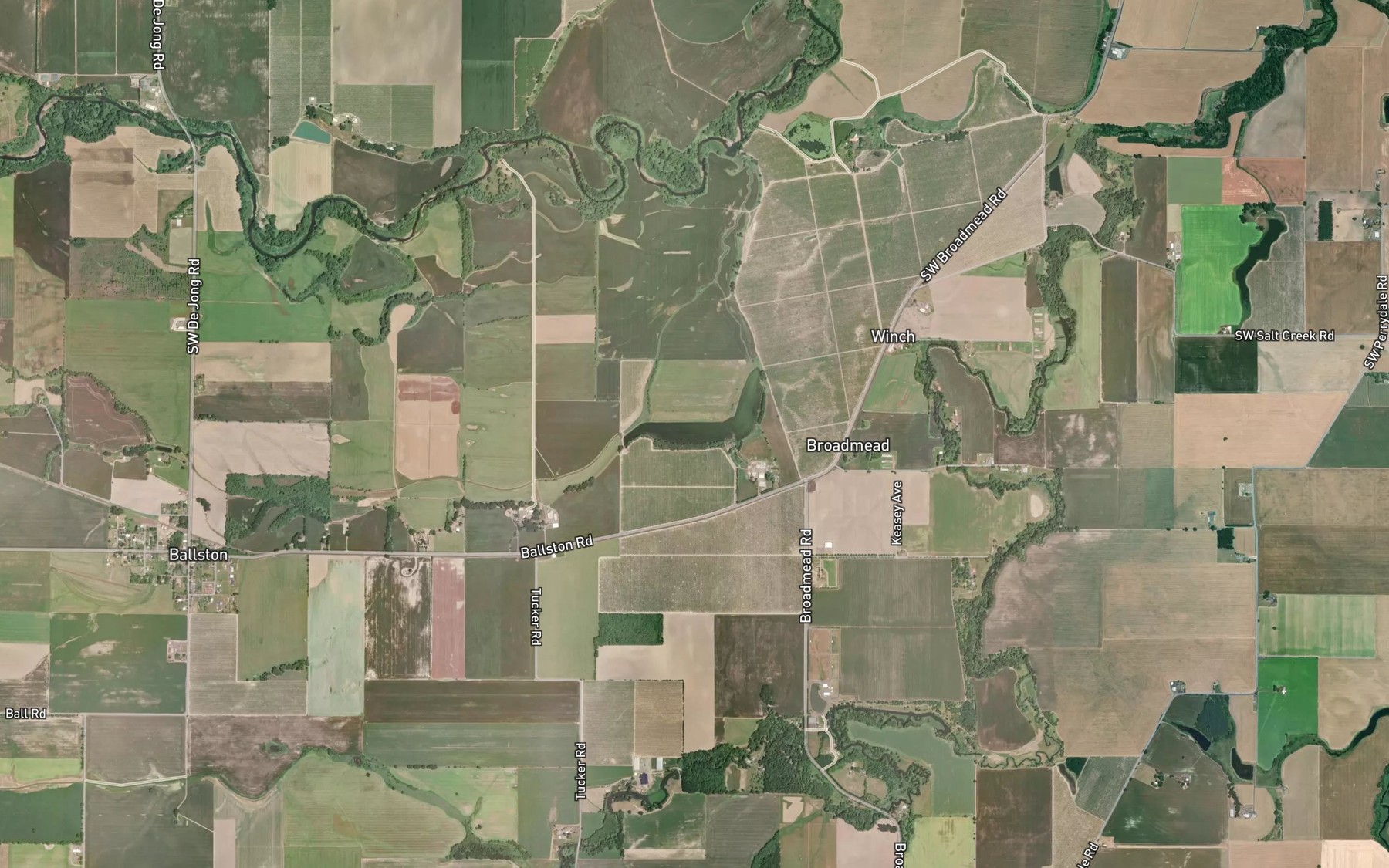 Satellite map of the Walker Reservoir Number Two
